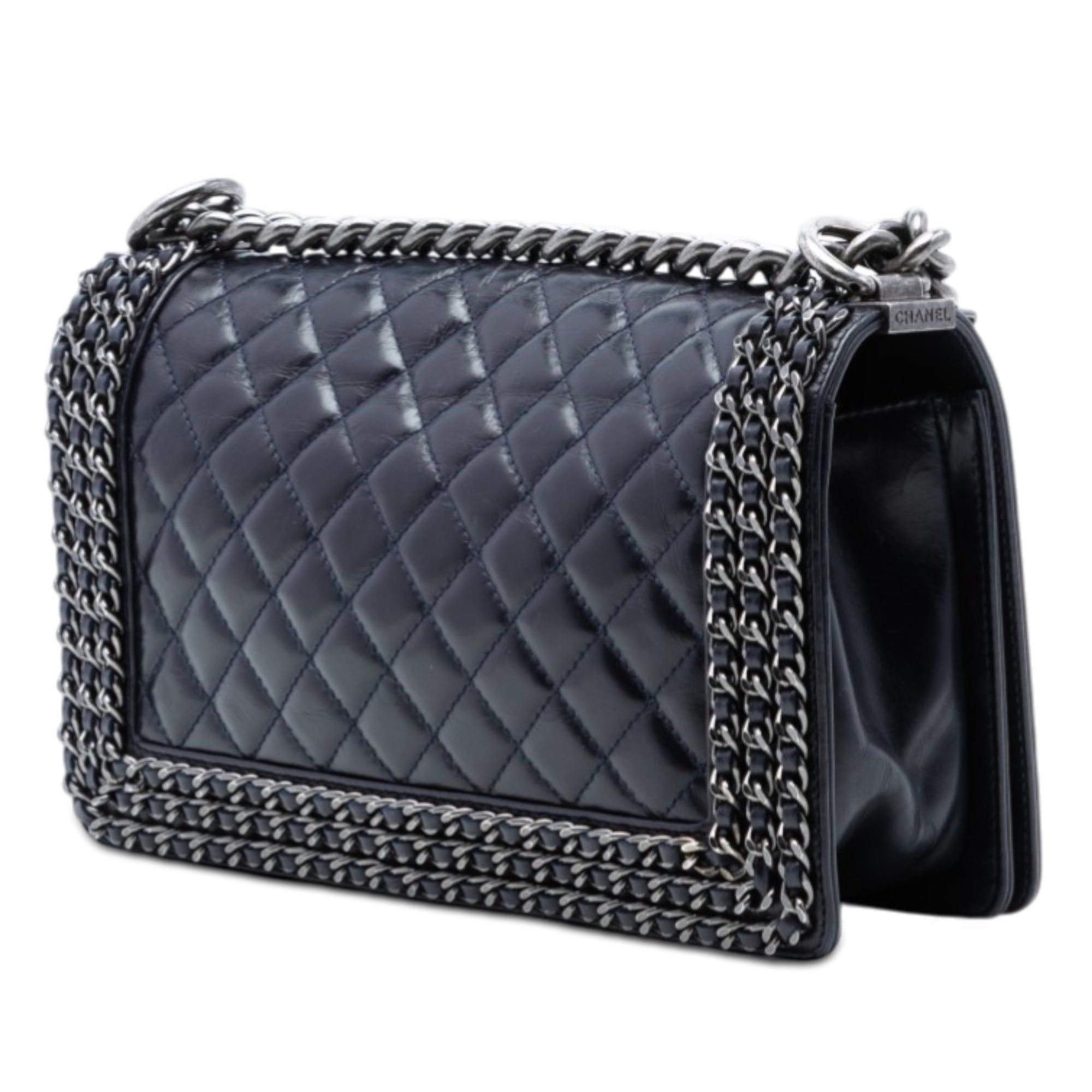 Chanel Old Medium Quilted Glazed Calfskin Chain Around Boy Flap Size ONE SIZE - 2 Thumbnail