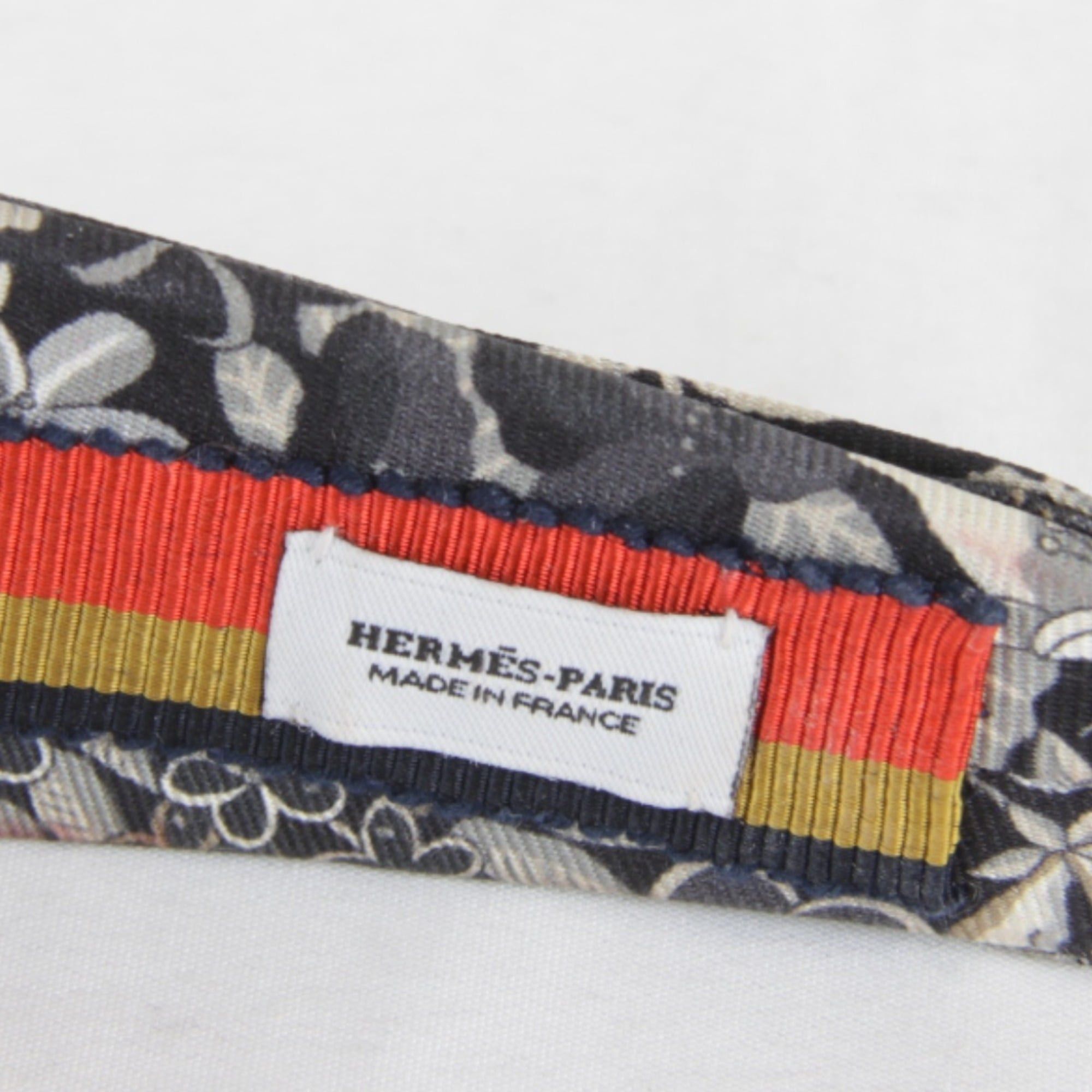 Hermes HERMES Elsa Bloom Silk Headband, Black, Women's Size ONE SIZE - 7 Thumbnail