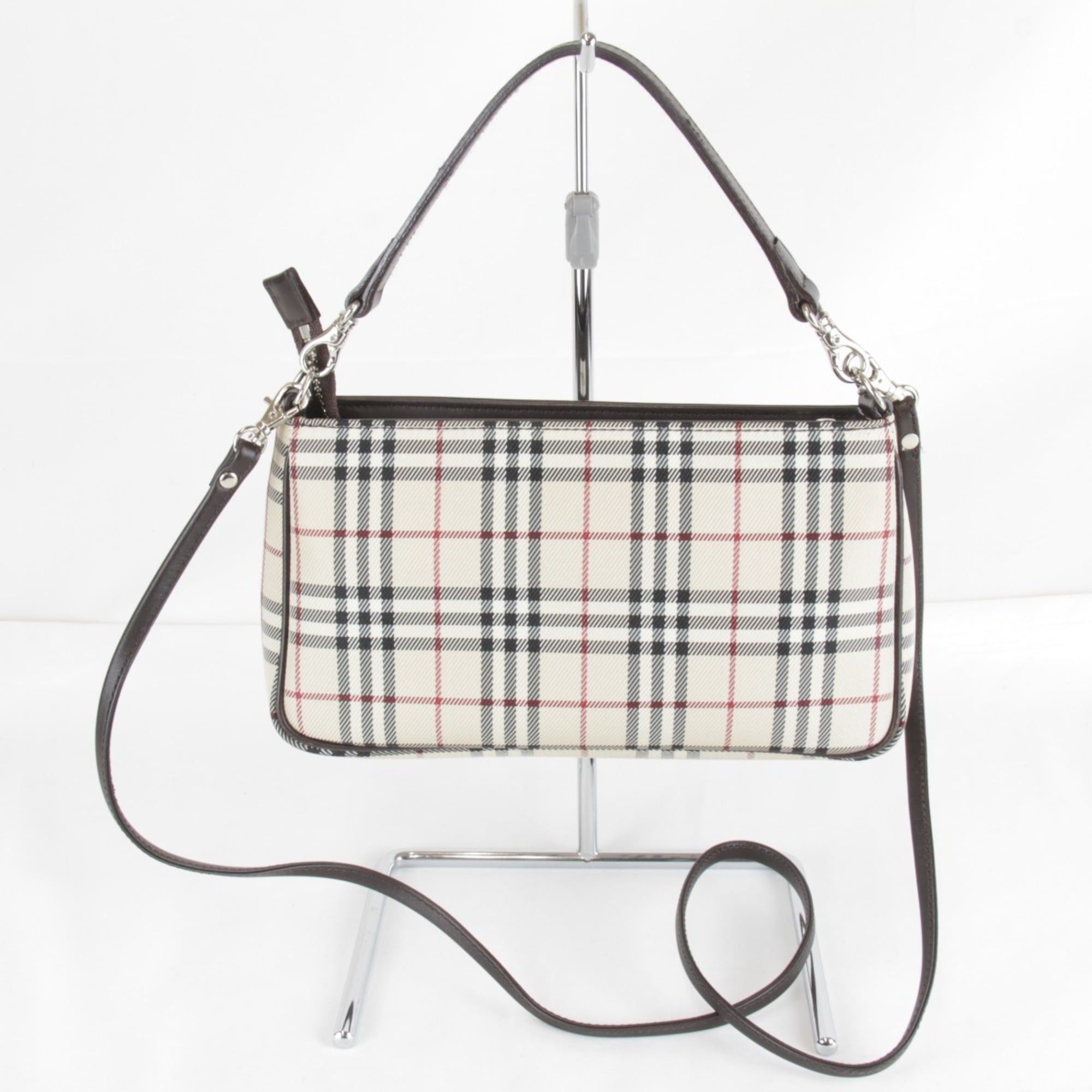 Burberry BURBERRY Nova Check Beige Mini Shoulder Bag, Canvas, 190g, Women's, Size ONE SIZE - 2 Thumbnail