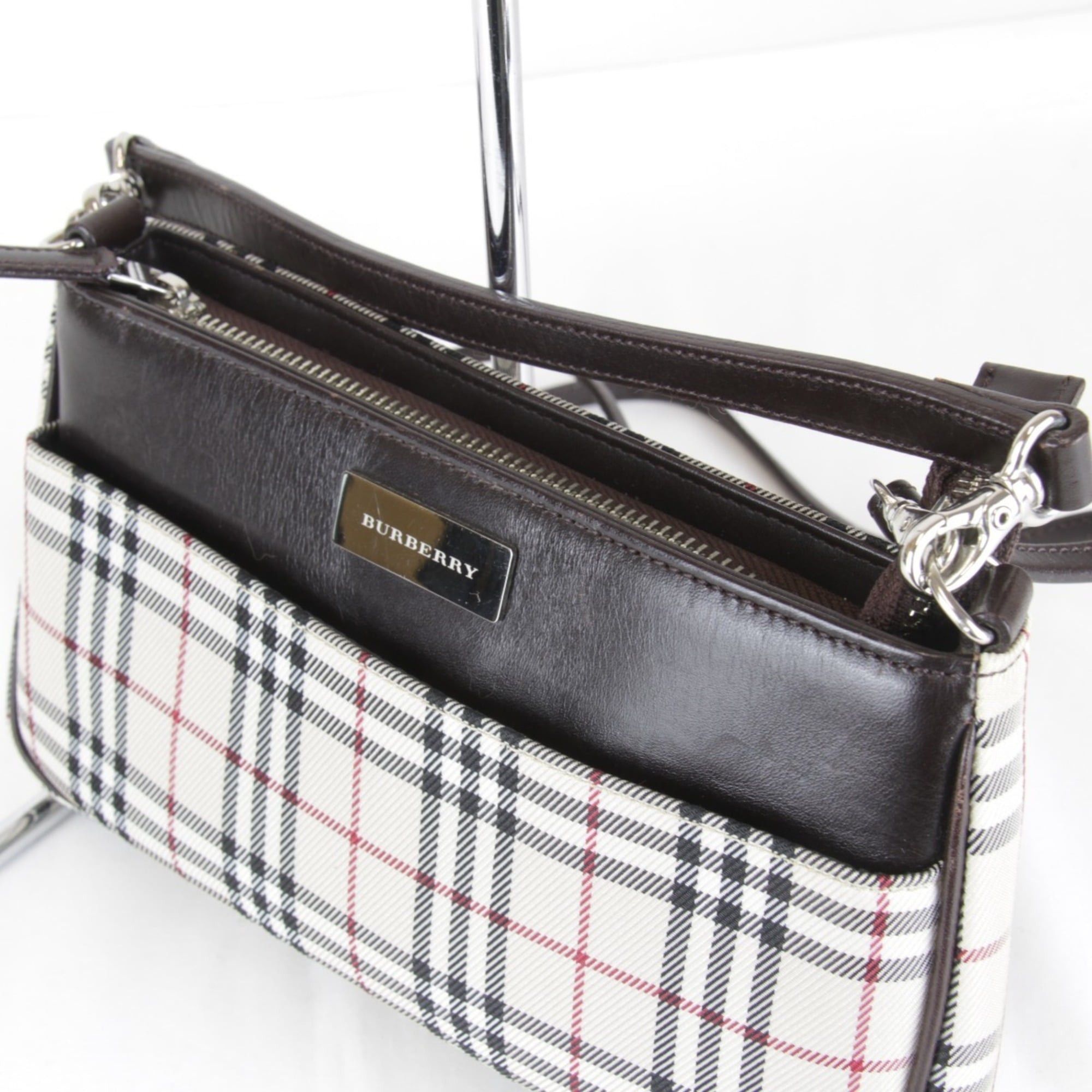 Burberry BURBERRY Nova Check Beige Mini Shoulder Bag, Canvas, 190g, Women's, Size ONE SIZE - 11 Thumbnail