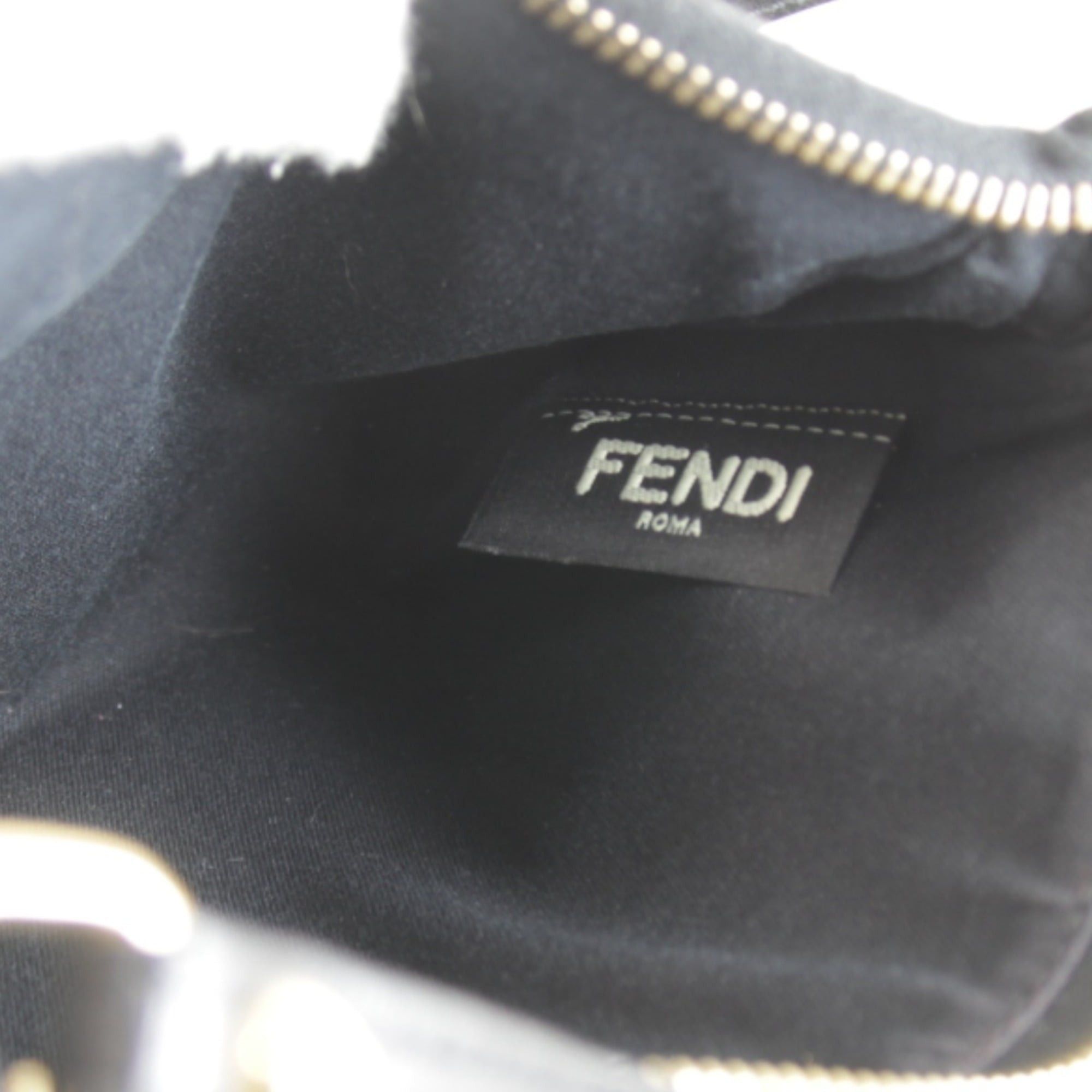 Fendi FENDI Mini Pouch Shoulder Bag, Leather, 160g, Women's, Black Saffiano Size ONE SIZE - 12 Thumbnail