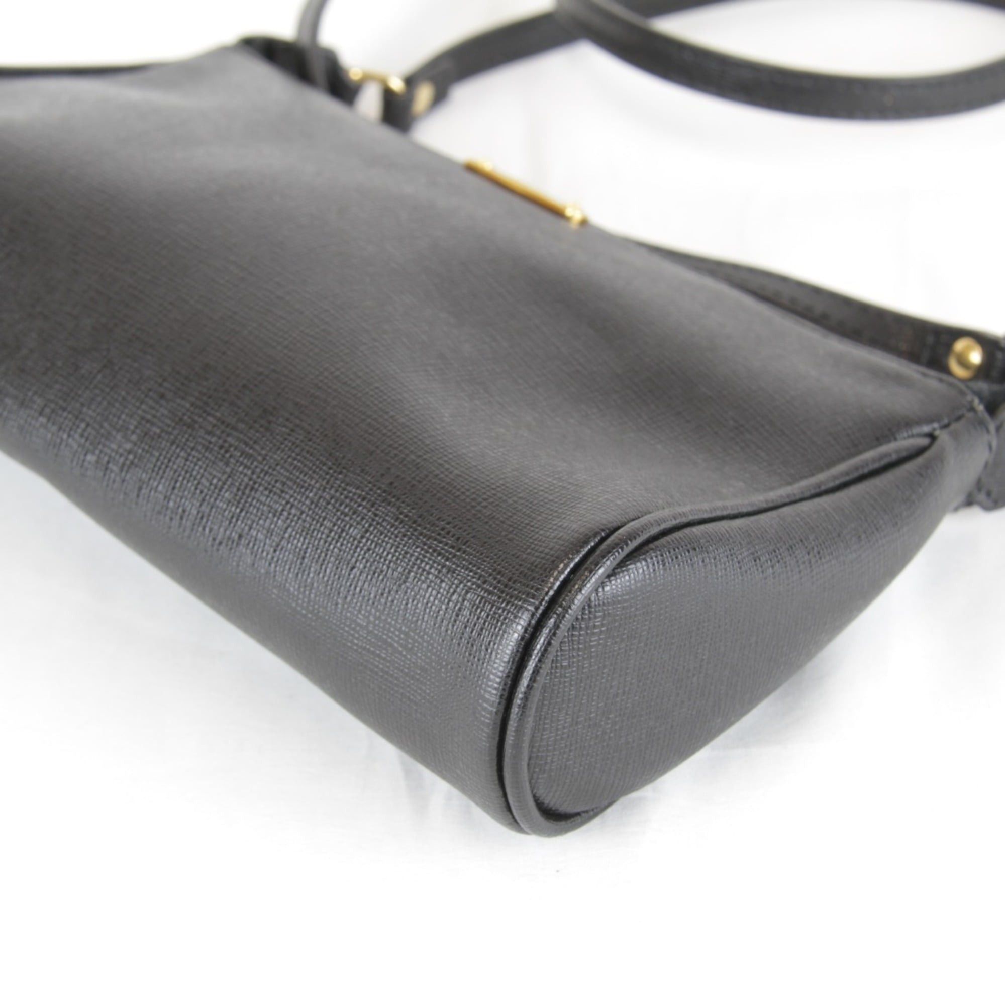 Fendi FENDI Mini Pouch Shoulder Bag, Leather, 160g, Women's, Black Saffiano Size ONE SIZE - 5 Thumbnail