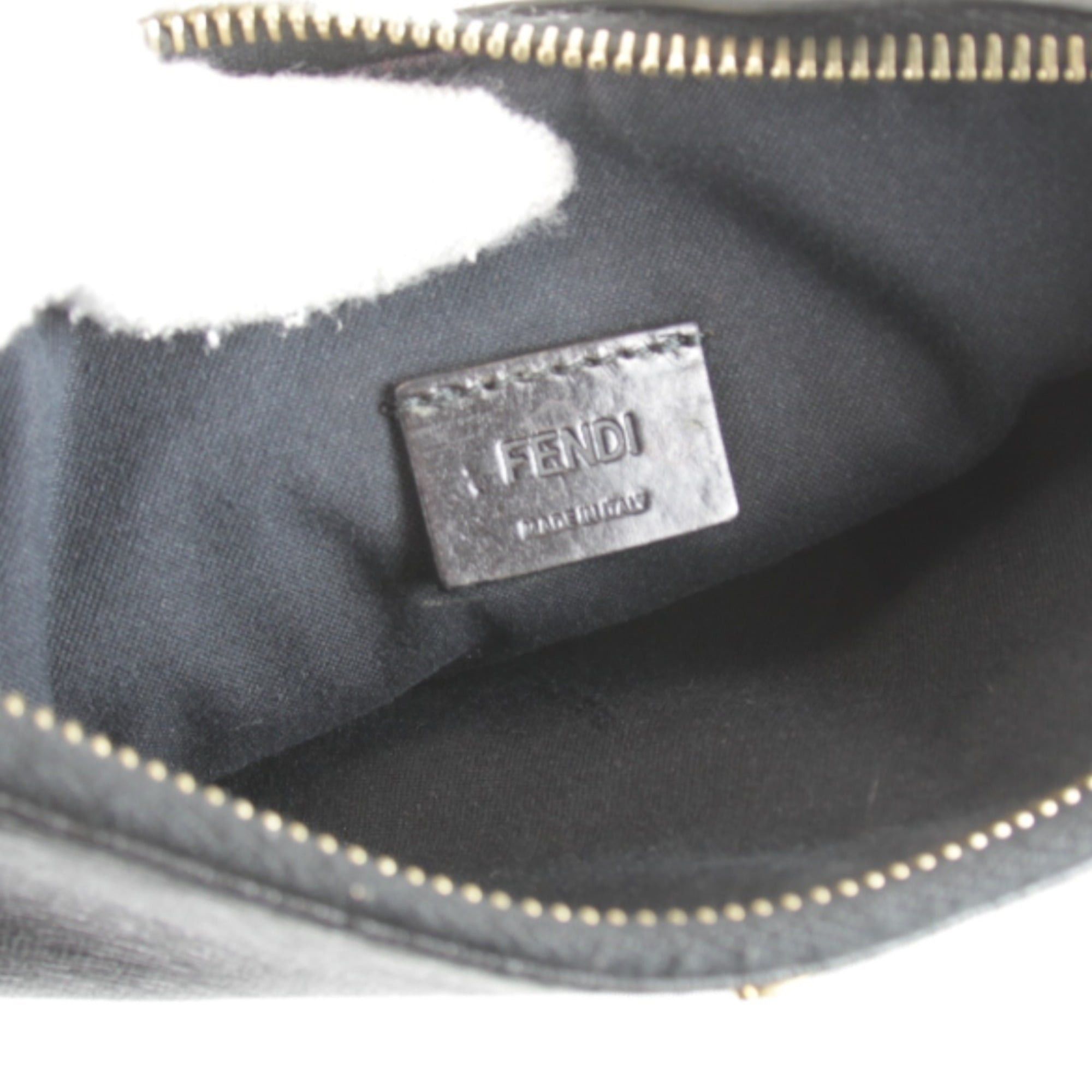 Fendi FENDI Mini Pouch Shoulder Bag, Leather, 160g, Women's, Black Saffiano Size ONE SIZE - 13 Thumbnail