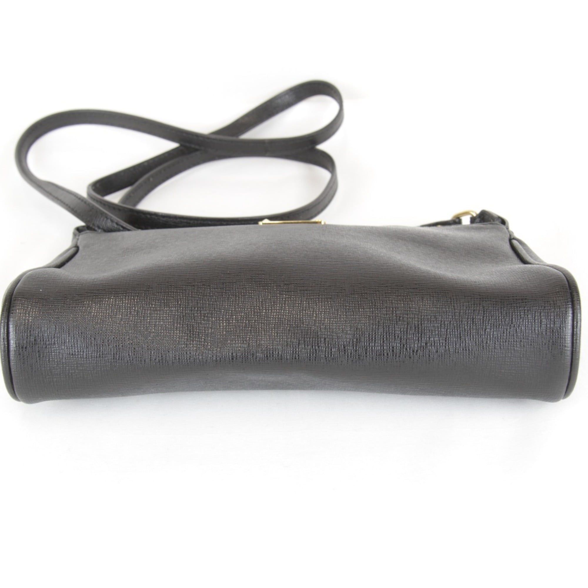 Fendi FENDI Mini Pouch Shoulder Bag, Leather, 160g, Women's, Black Saffiano Size ONE SIZE - 7 Thumbnail
