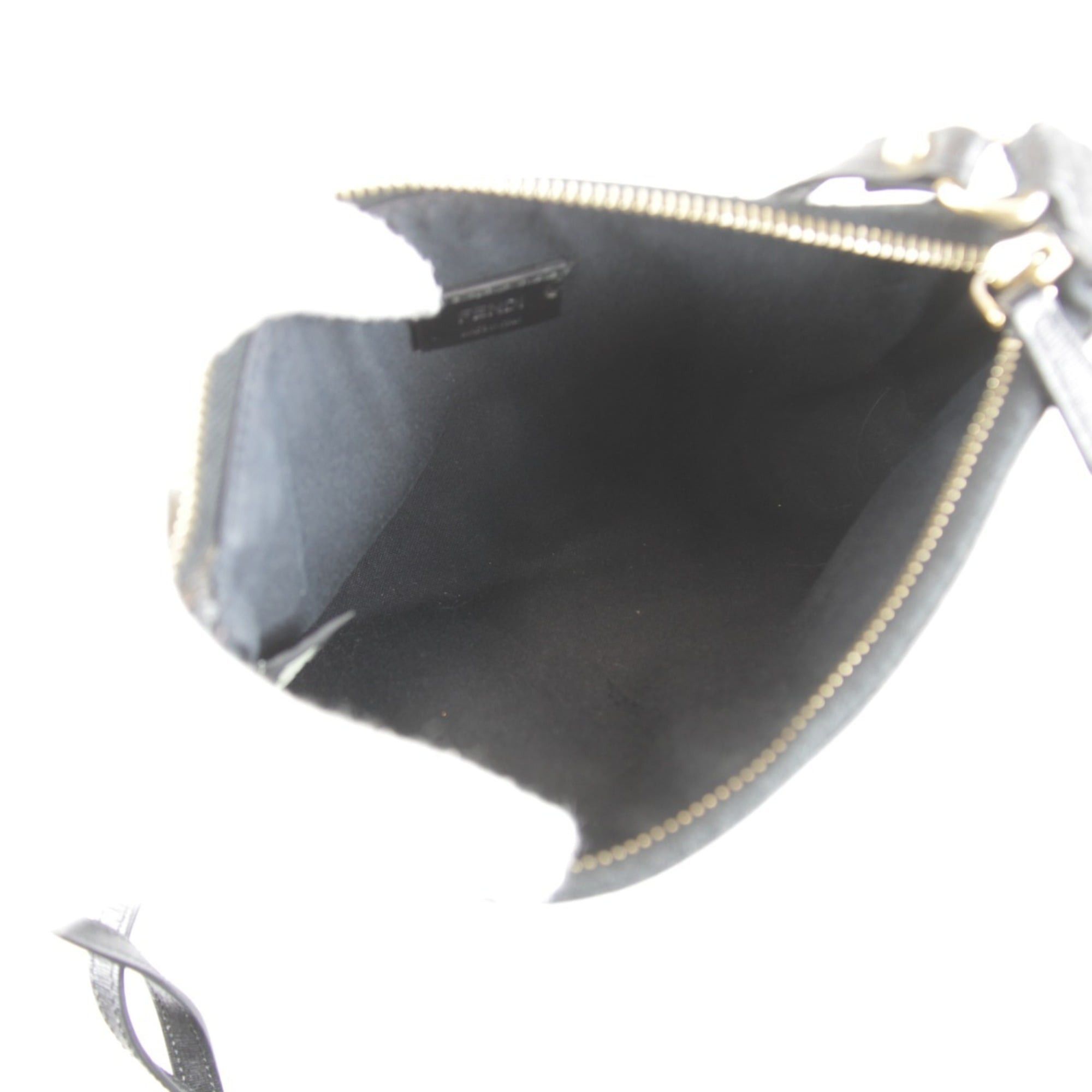 Fendi FENDI Mini Pouch Shoulder Bag, Leather, 160g, Women's, Black Saffiano Size ONE SIZE - 11 Thumbnail