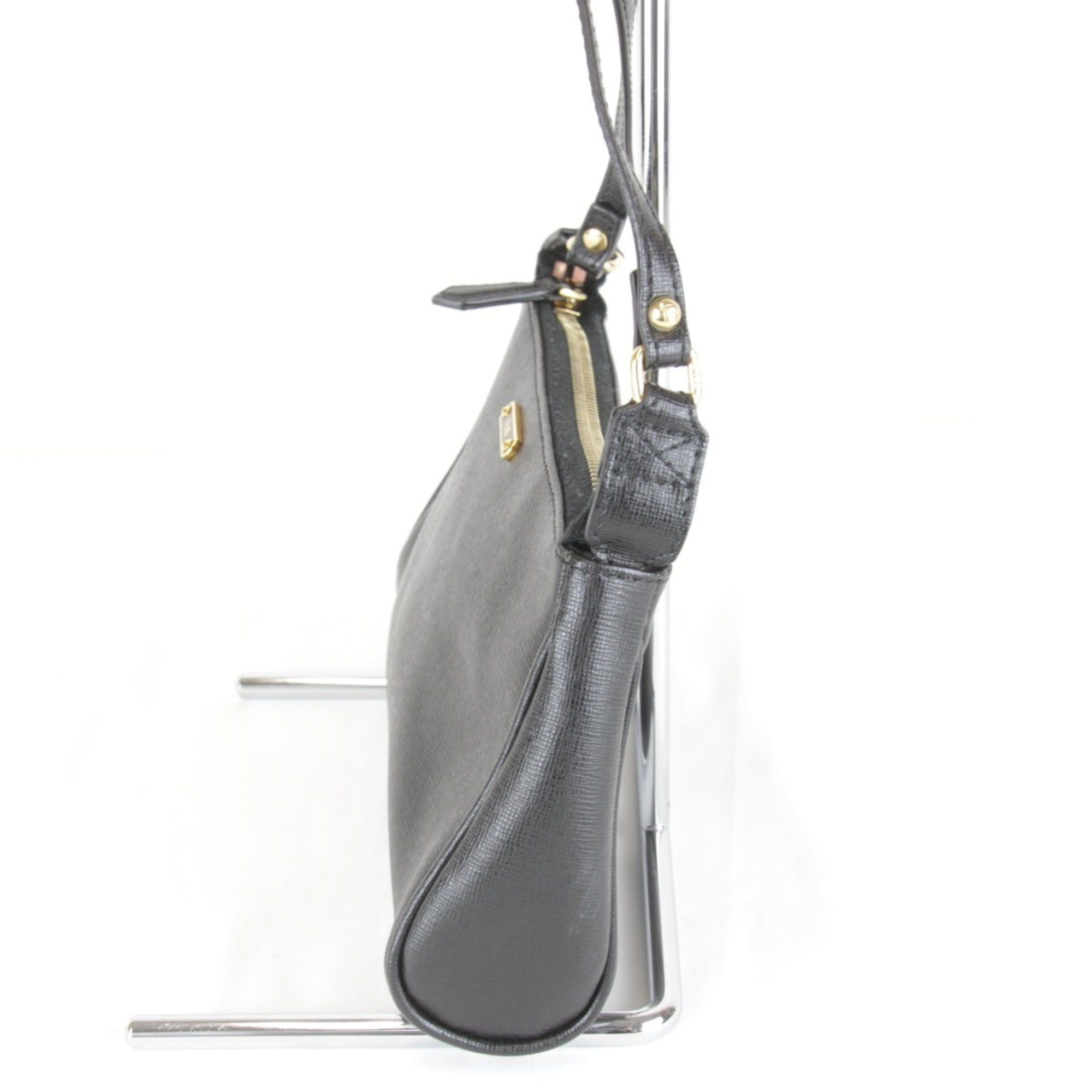 Fendi FENDI Mini Pouch Shoulder Bag, Leather, 160g, Women's, Black Saffiano Size ONE SIZE - 3 Thumbnail
