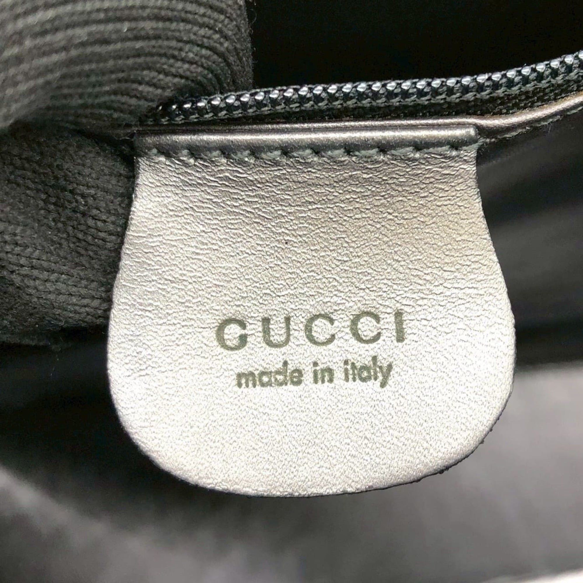 Gucci GUCCI 001 2058 Shoulder Bag, Leather, Gray, Women's Size ONE SIZE - 12 Thumbnail