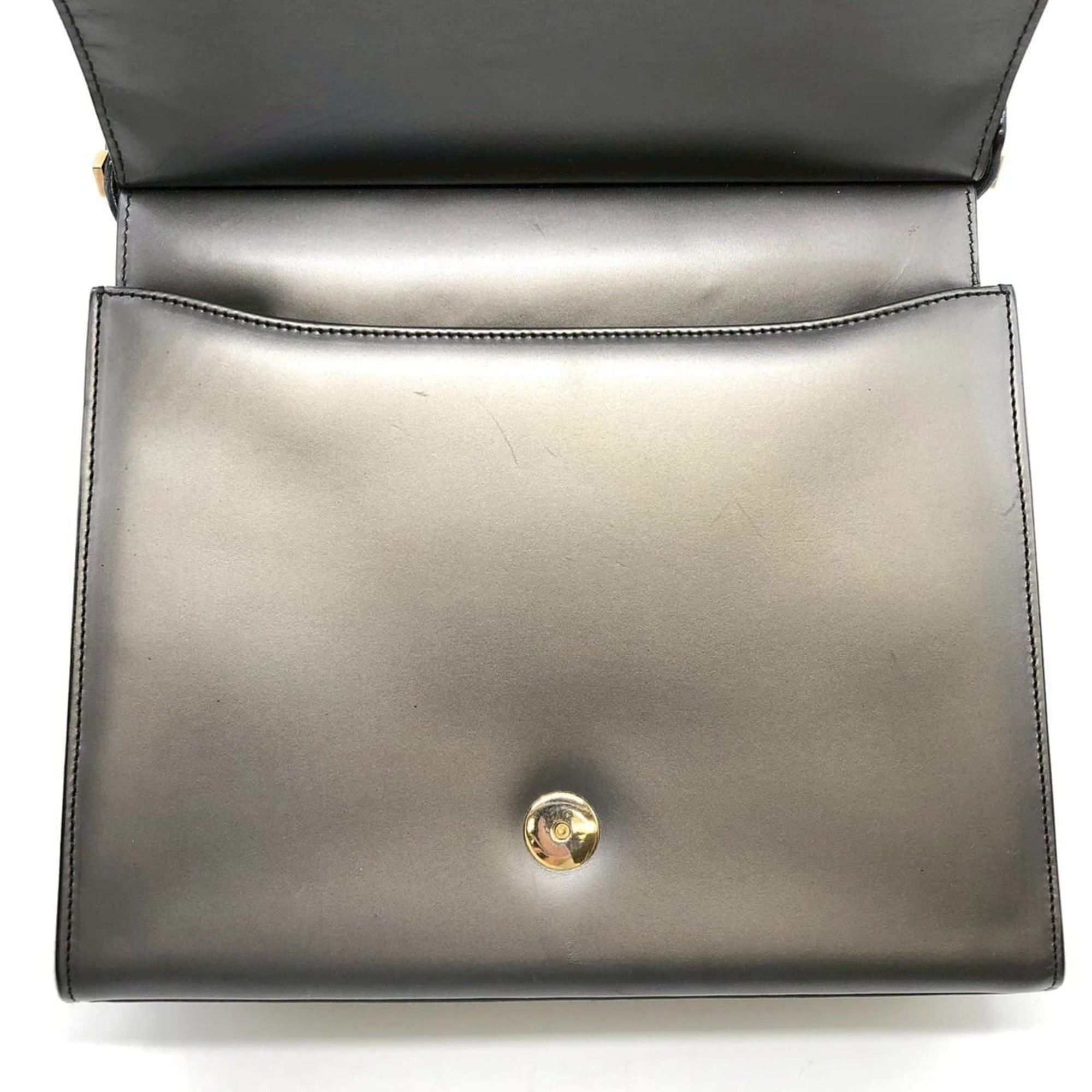 Gucci GUCCI 001 2058 Shoulder Bag, Leather, Gray, Women's Size ONE SIZE - 9 Thumbnail