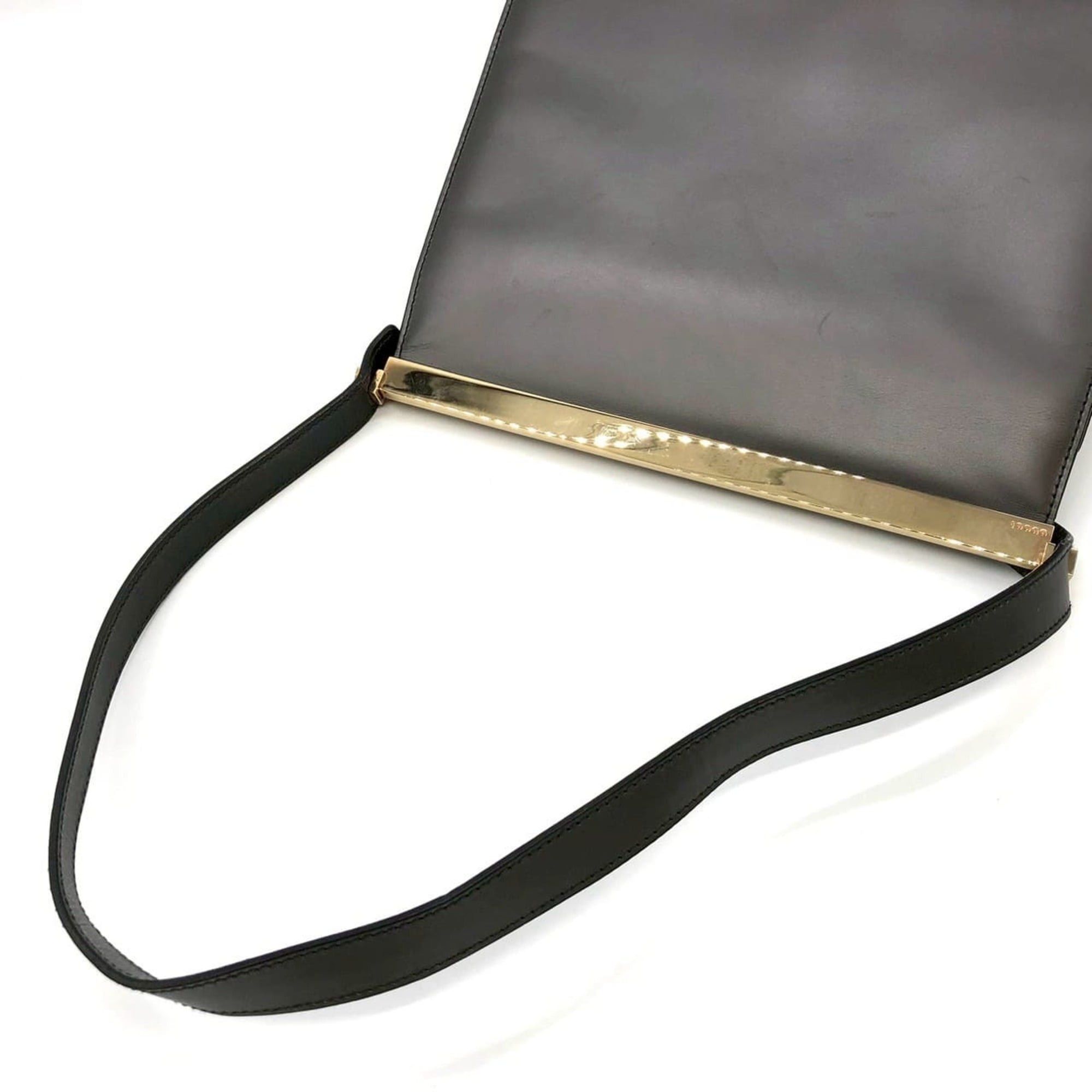 Gucci GUCCI 001 2058 Shoulder Bag, Leather, Gray, Women's Size ONE SIZE - 6 Thumbnail