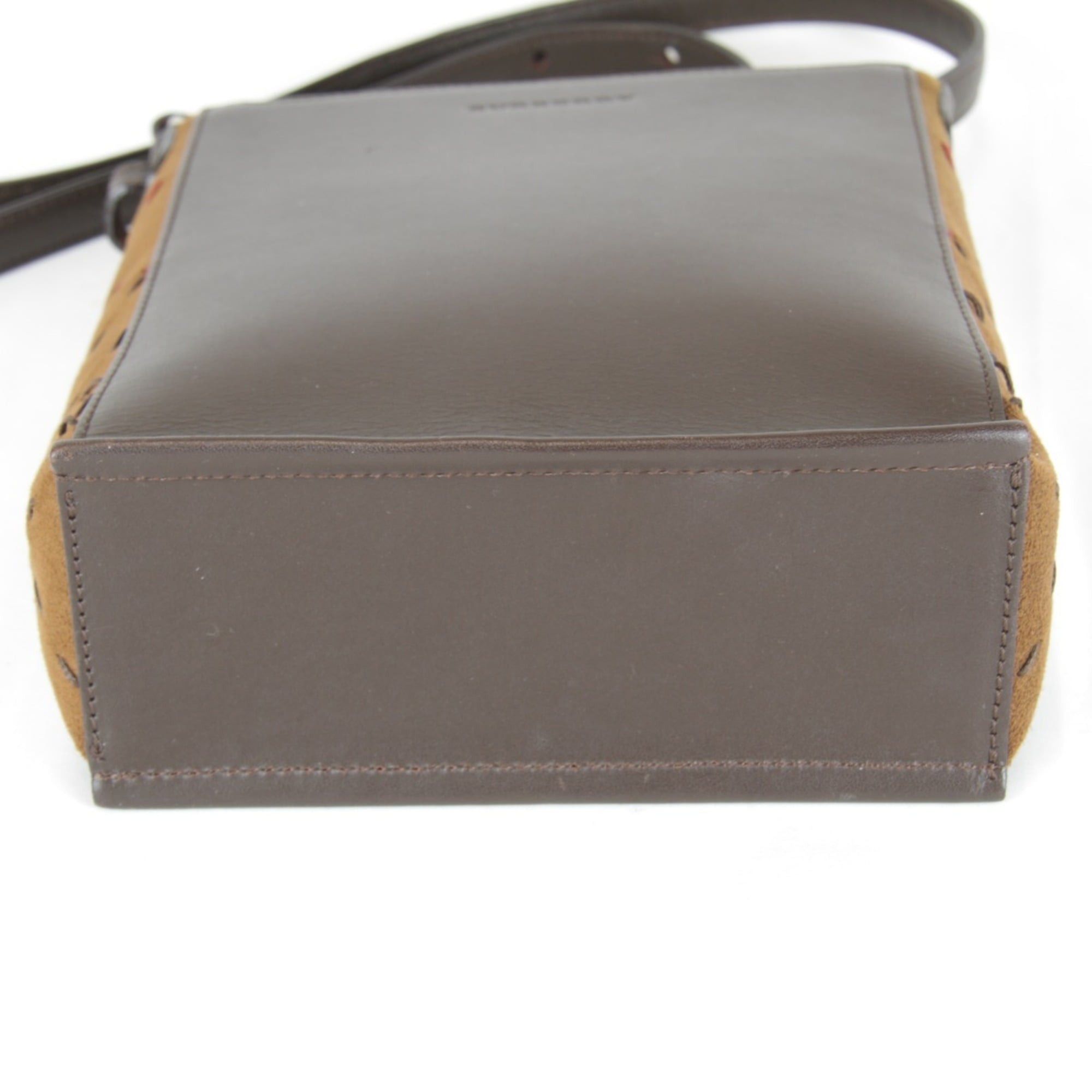 Burberry BURBERRY LONDON Stitch Shoulder Bag, Leather/Suede, 270g, Women's, Brown Size ONE SIZE - 7 Thumbnail