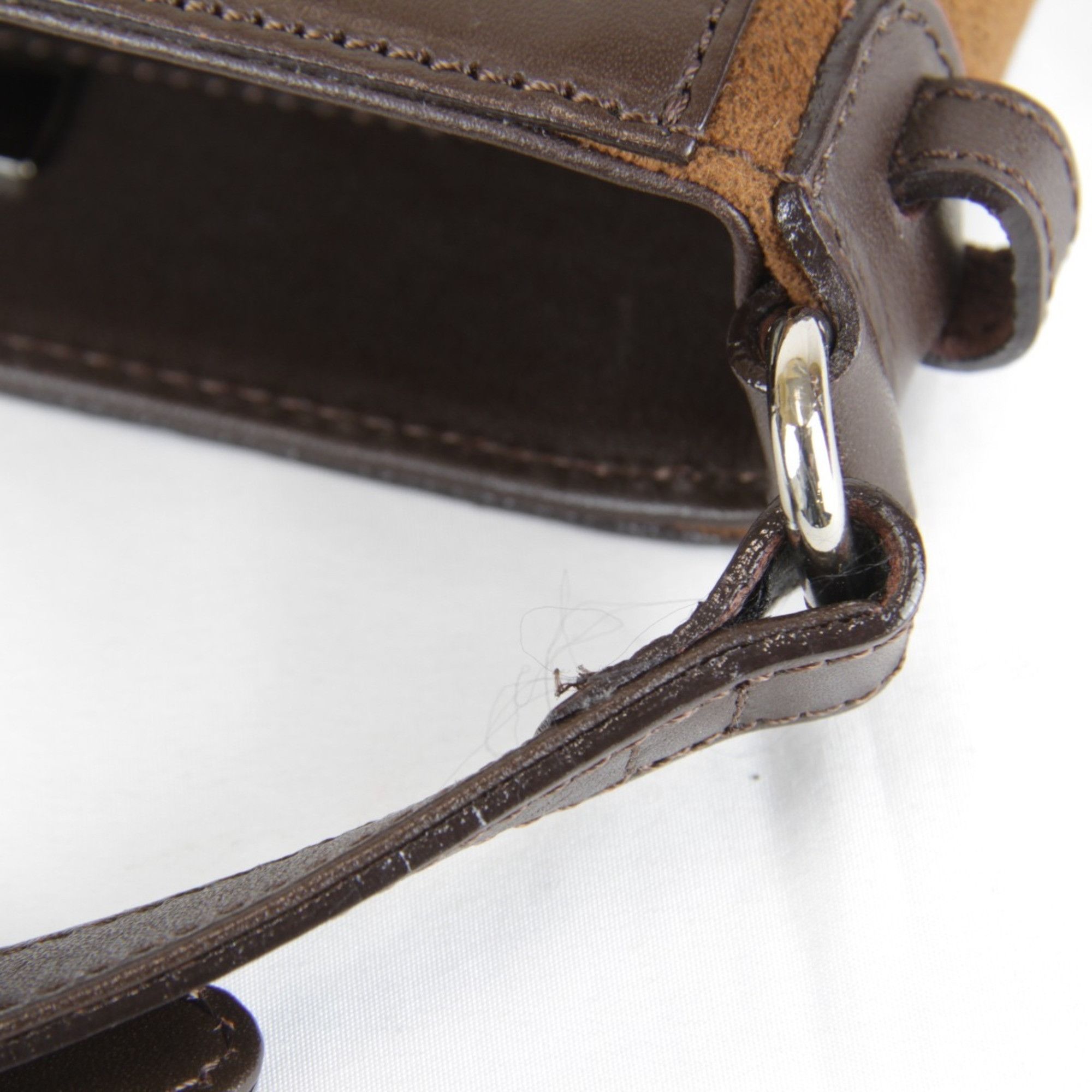 Burberry BURBERRY LONDON Stitch Shoulder Bag, Leather/Suede, 270g, Women's, Brown Size ONE SIZE - 12 Thumbnail