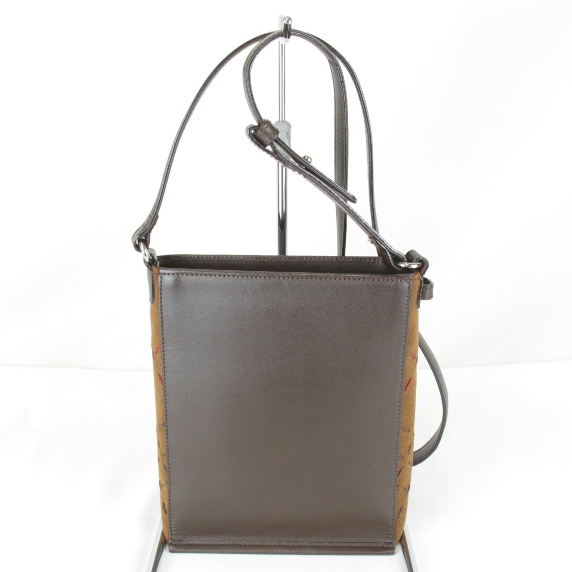 Burberry BURBERRY LONDON Stitch Shoulder Bag, Leather/Suede, 270g, Women's, Brown Size ONE SIZE - 2 Thumbnail