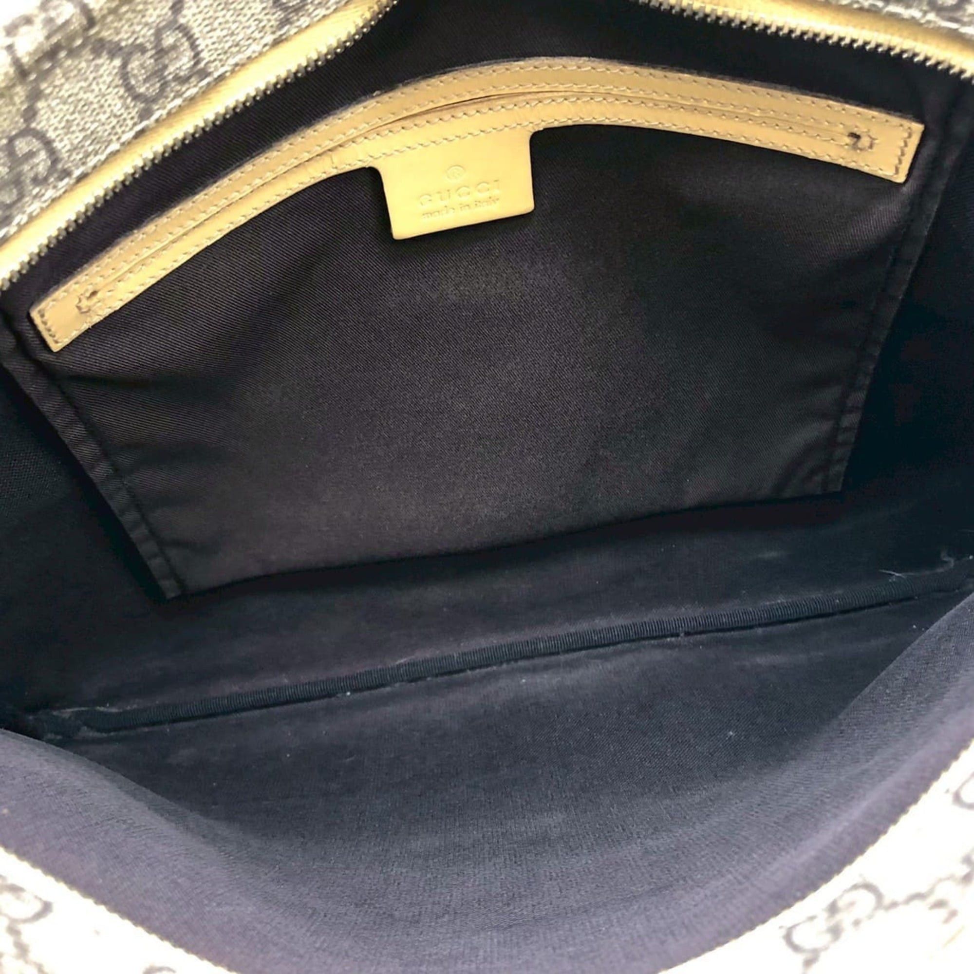 Gucci GUCCI 201446 GG Supreme Shoulder Bag, Yellow, Women's Size ONE SIZE - 11 Thumbnail