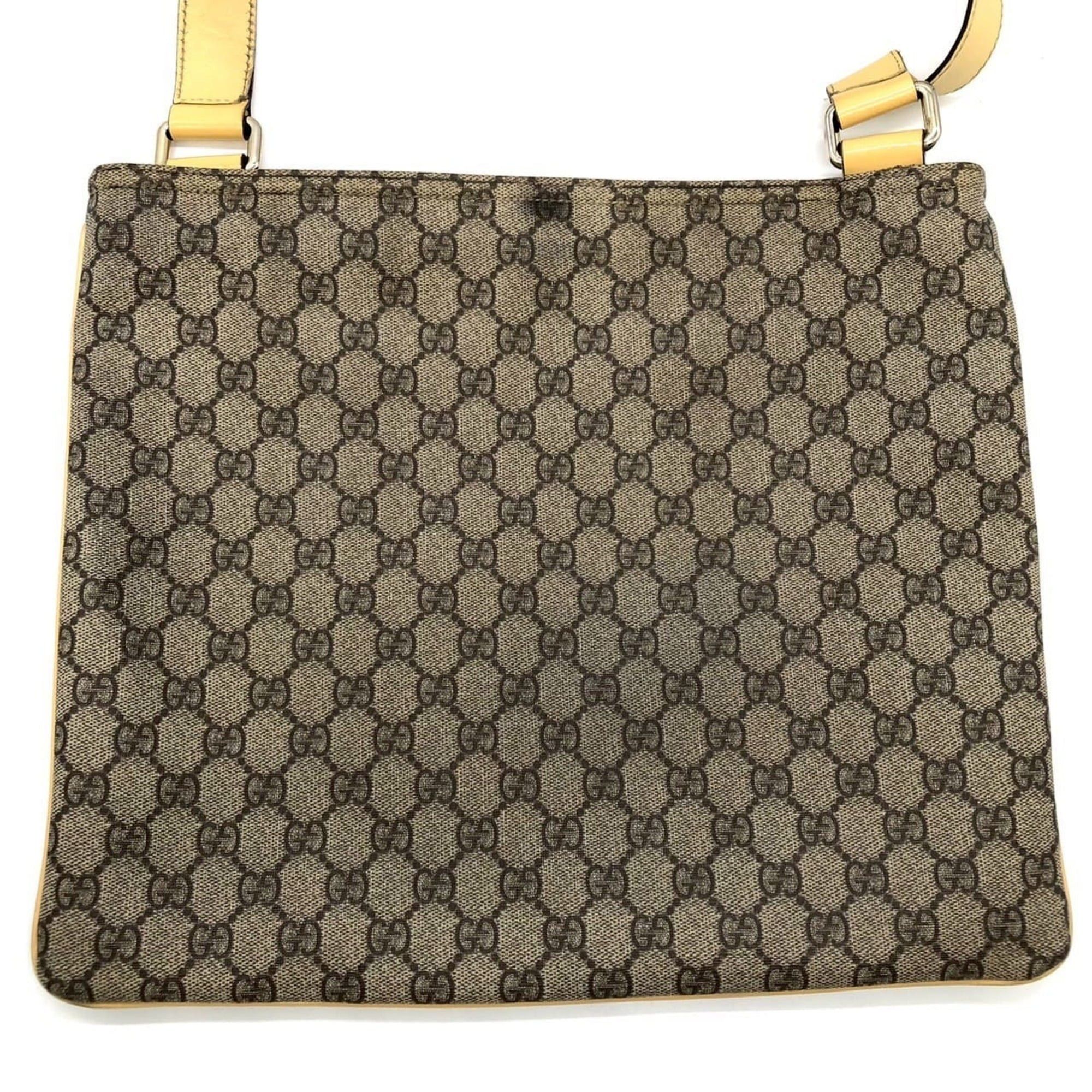 Gucci GUCCI 201446 GG Supreme Shoulder Bag, Yellow, Women's Size ONE SIZE - 2 Thumbnail