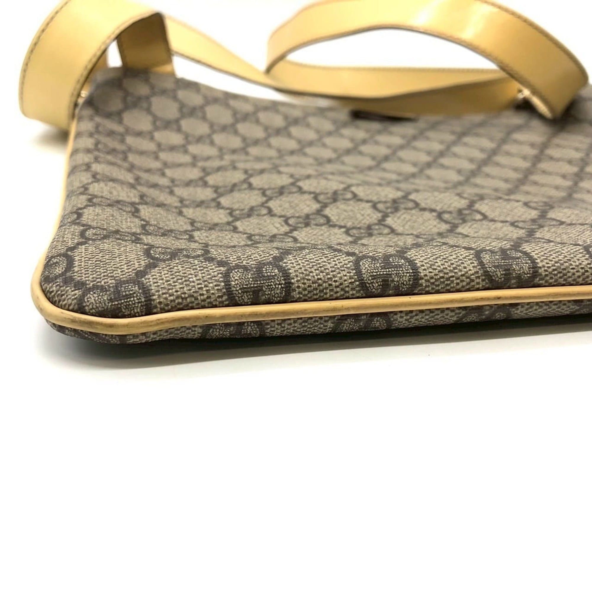 Gucci GUCCI 201446 GG Supreme Shoulder Bag, Yellow, Women's Size ONE SIZE - 4 Thumbnail