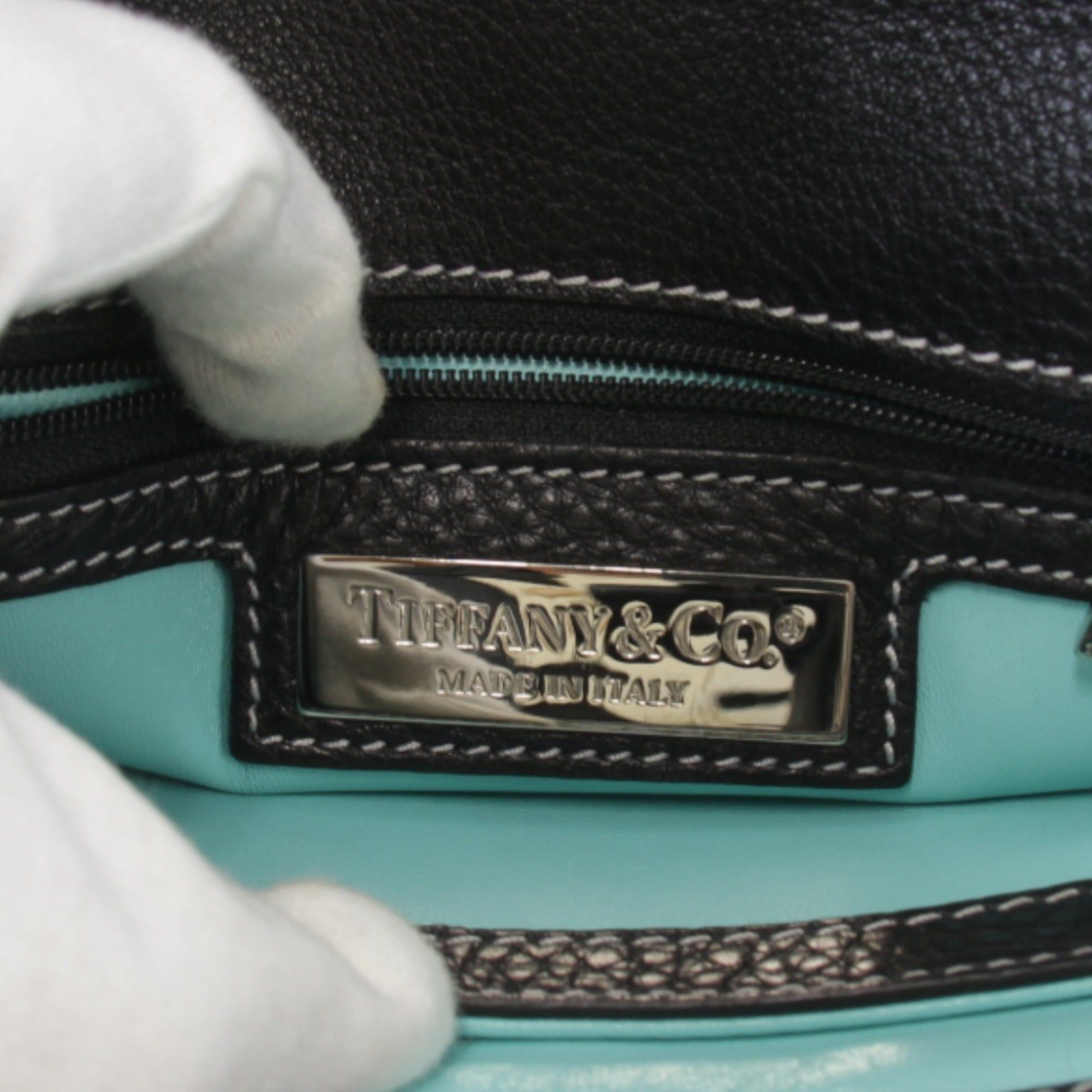 Tiffany & Co. TIFFANY&Co. Tiffany Turnlock Shoulder Bag, Leather, Black, Women's Size ONE SIZE - 10 Thumbnail