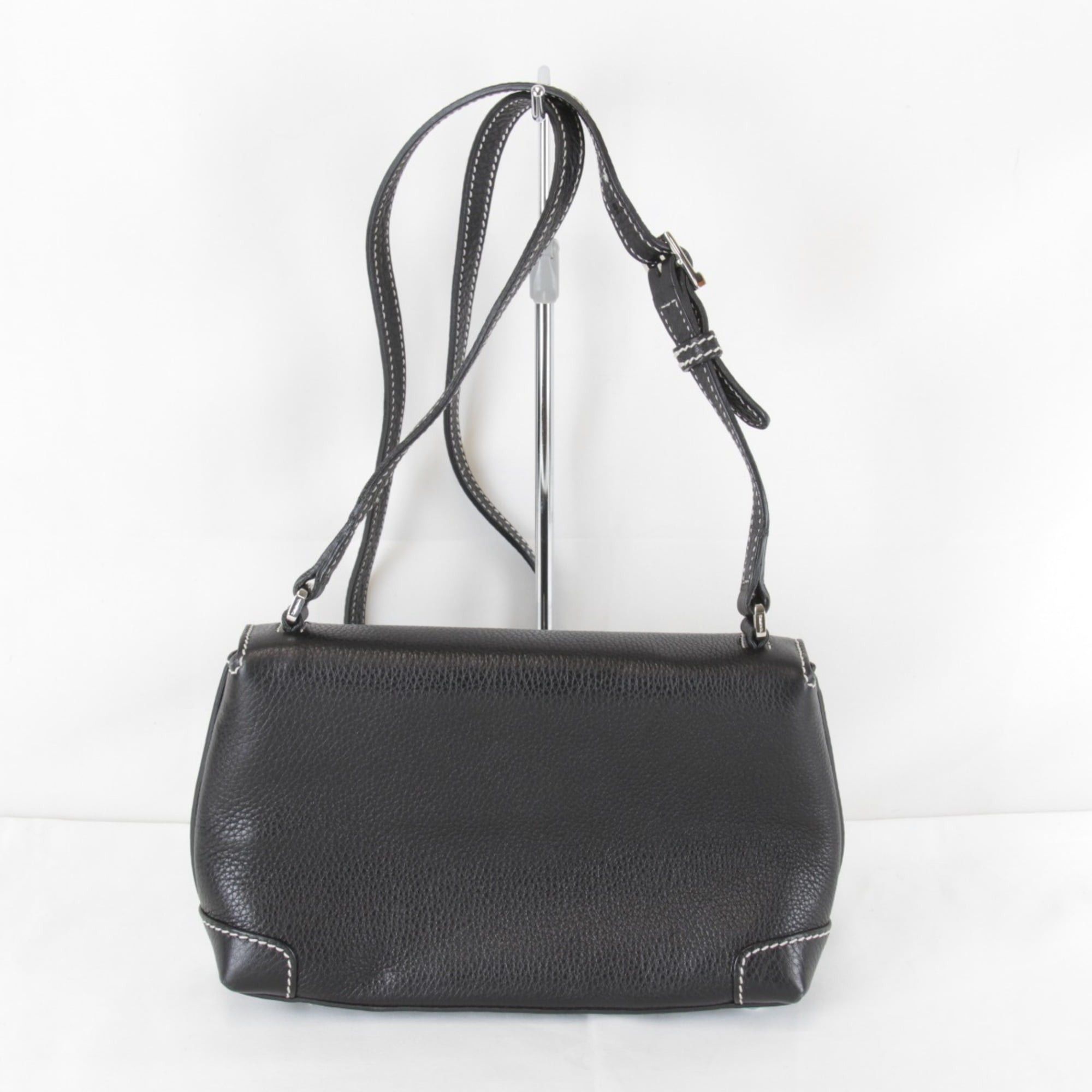 Tiffany & Co. TIFFANY&Co. Tiffany Turnlock Shoulder Bag, Leather, Black, Women's Size ONE SIZE - 5 Thumbnail