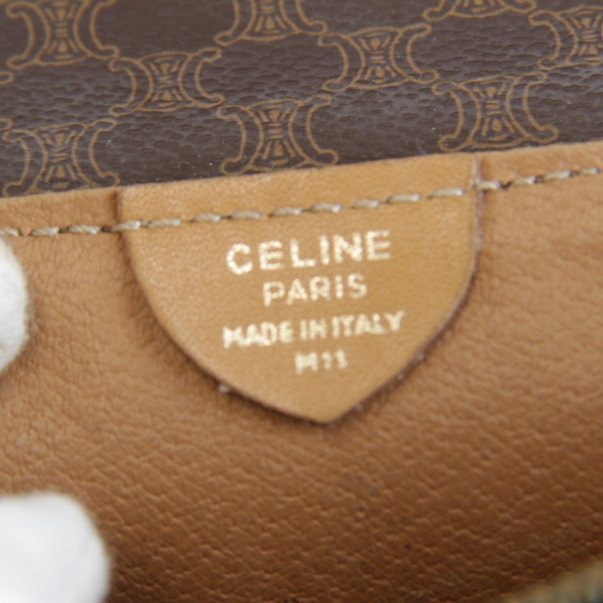 Celine CELINE Macadam Shoulder Bag / Leather Brown Women's Size ONE SIZE - 7 Thumbnail