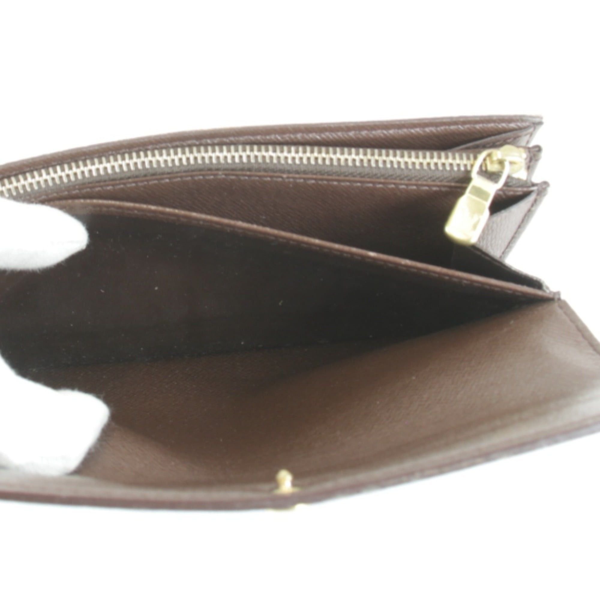 Louis Vuitton LOUIS VUITTON Portefeuille Sarah N61734 Long Wallet, Damier Canvas, Brown, Women's Size ONE SIZE - 10 Thumbnail
