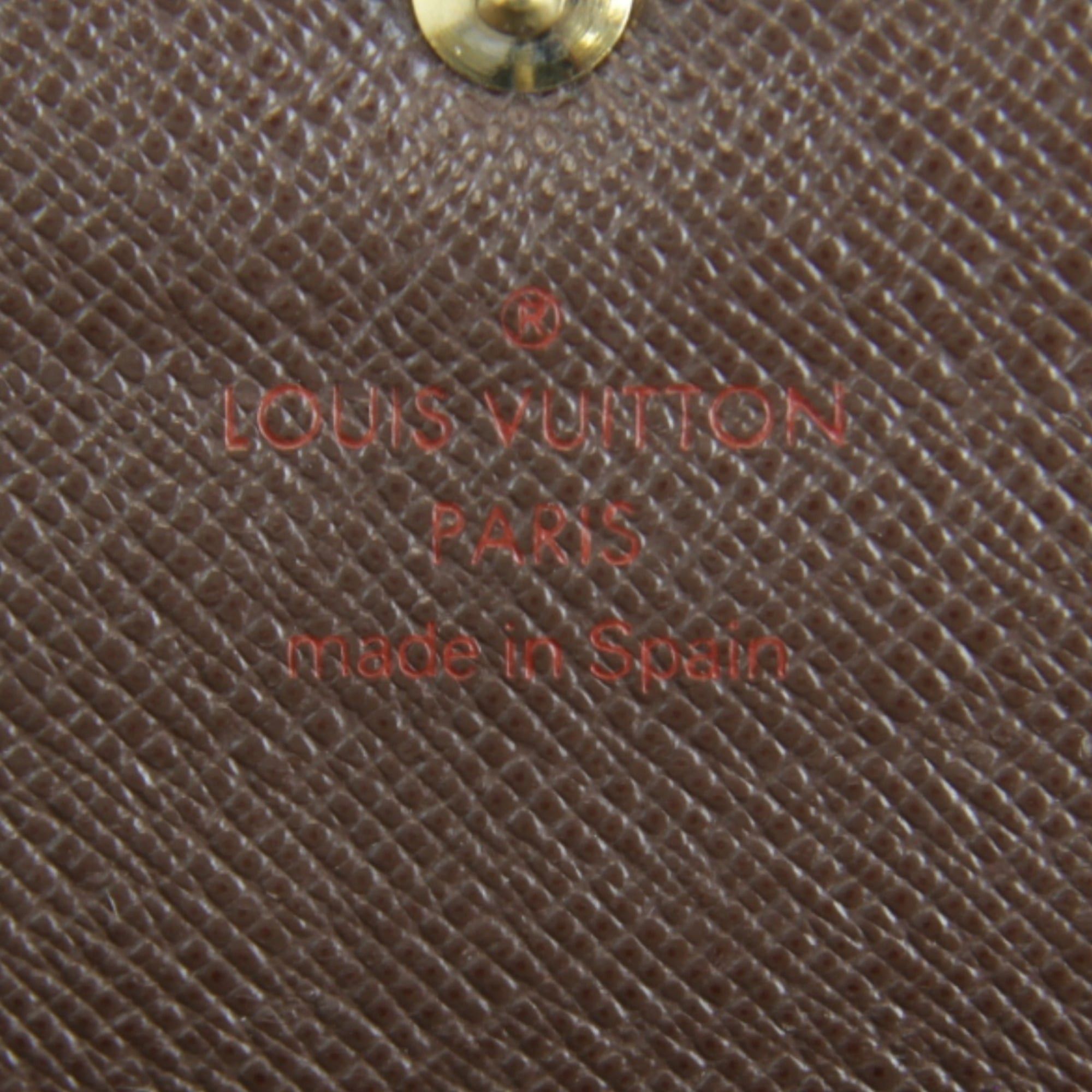 Louis Vuitton LOUIS VUITTON Portefeuille Sarah N61734 Long Wallet, Damier Canvas, Brown, Women's Size ONE SIZE - 12 Thumbnail