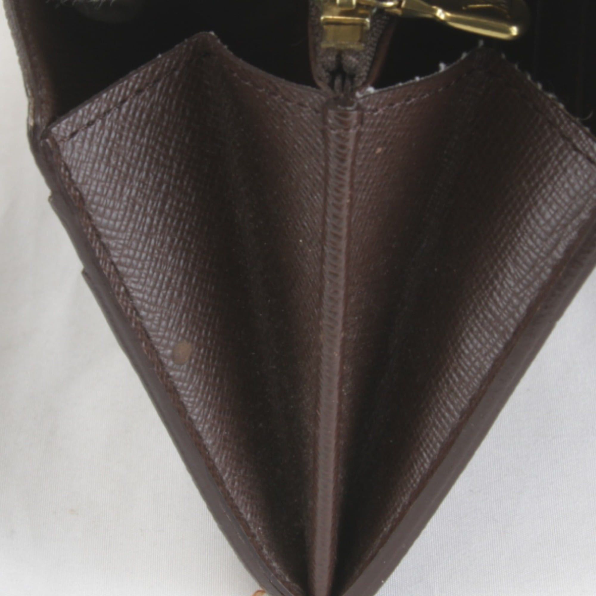 Louis Vuitton LOUIS VUITTON Portefeuille Sarah N61734 Long Wallet, Damier Canvas, Brown, Women's Size ONE SIZE - 15 Thumbnail