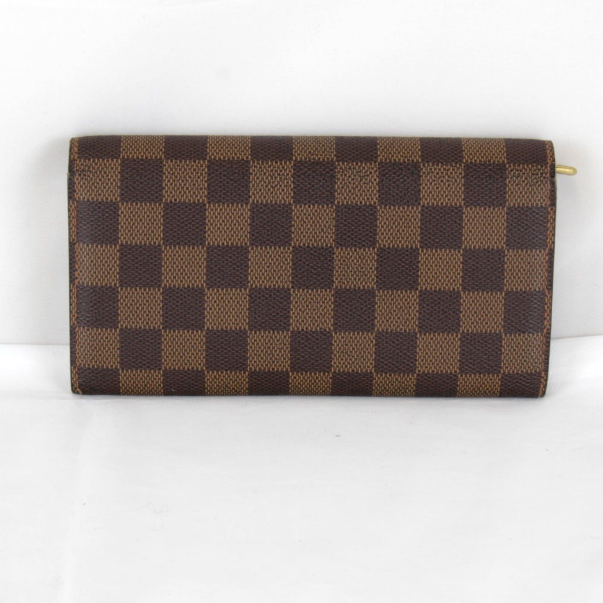 Louis Vuitton LOUIS VUITTON Portefeuille Sarah N61734 Long Wallet, Damier Canvas, Brown, Women's Size ONE SIZE - 2 Thumbnail