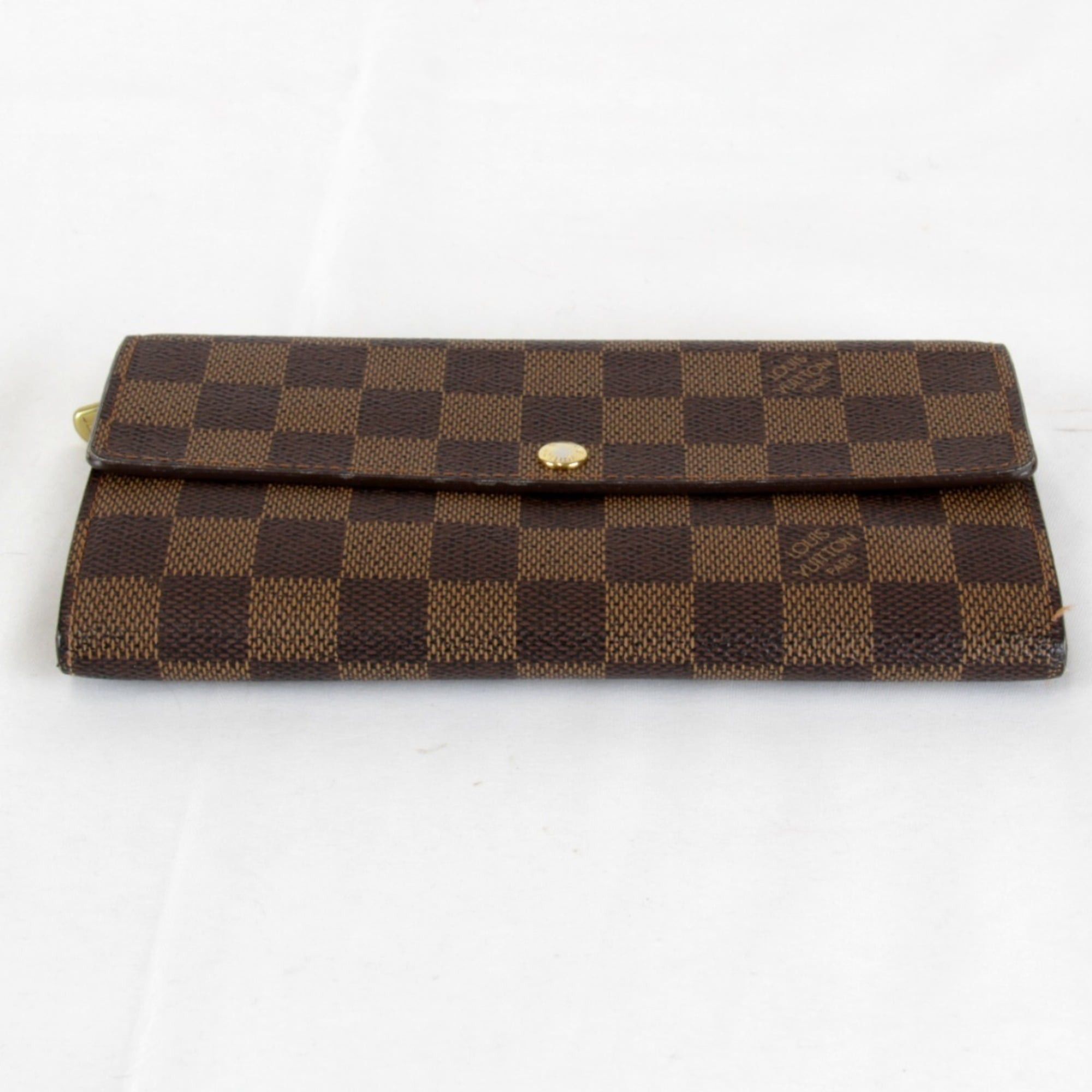 Louis Vuitton LOUIS VUITTON Portefeuille Sarah N61734 Long Wallet, Damier Canvas, Brown, Women's Size ONE SIZE - 5 Thumbnail