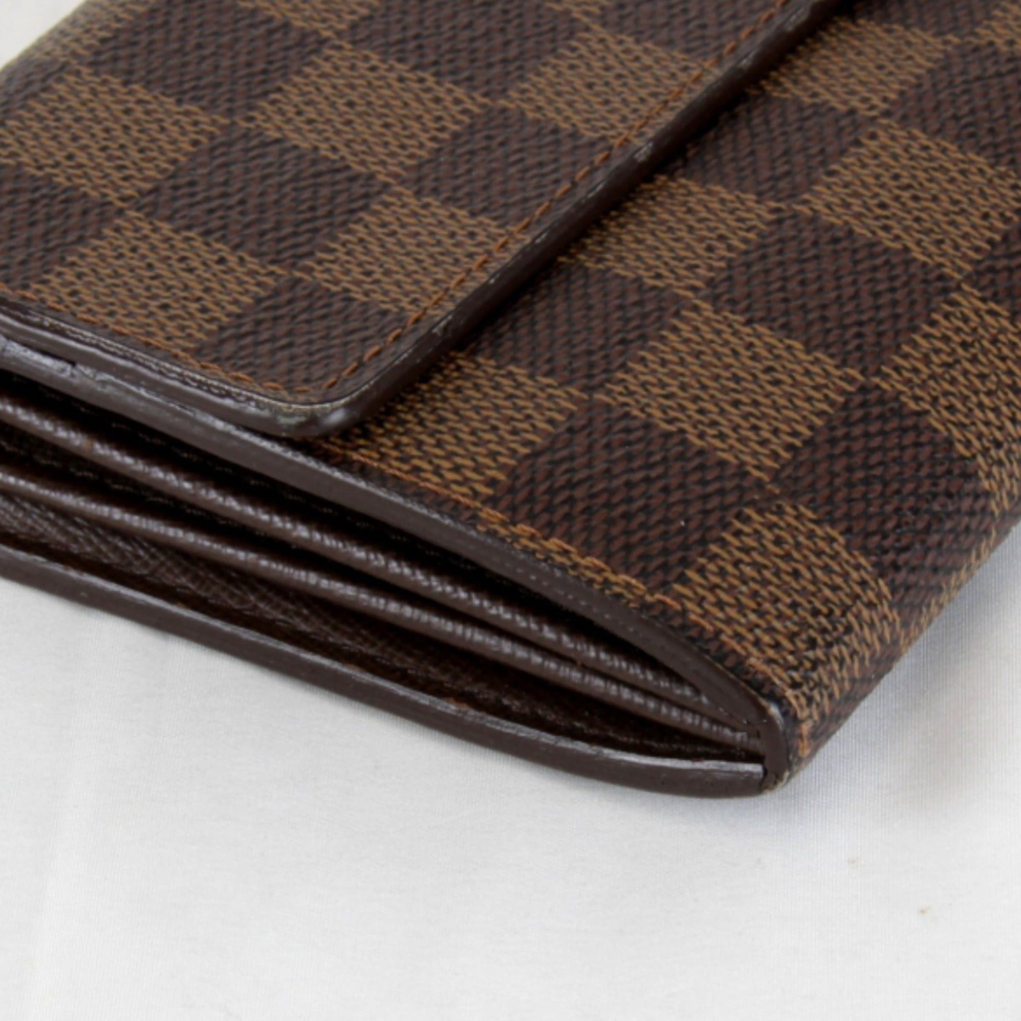 Louis Vuitton LOUIS VUITTON Portefeuille Sarah N61734 Long Wallet, Damier Canvas, Brown, Women's Size ONE SIZE - 4 Thumbnail