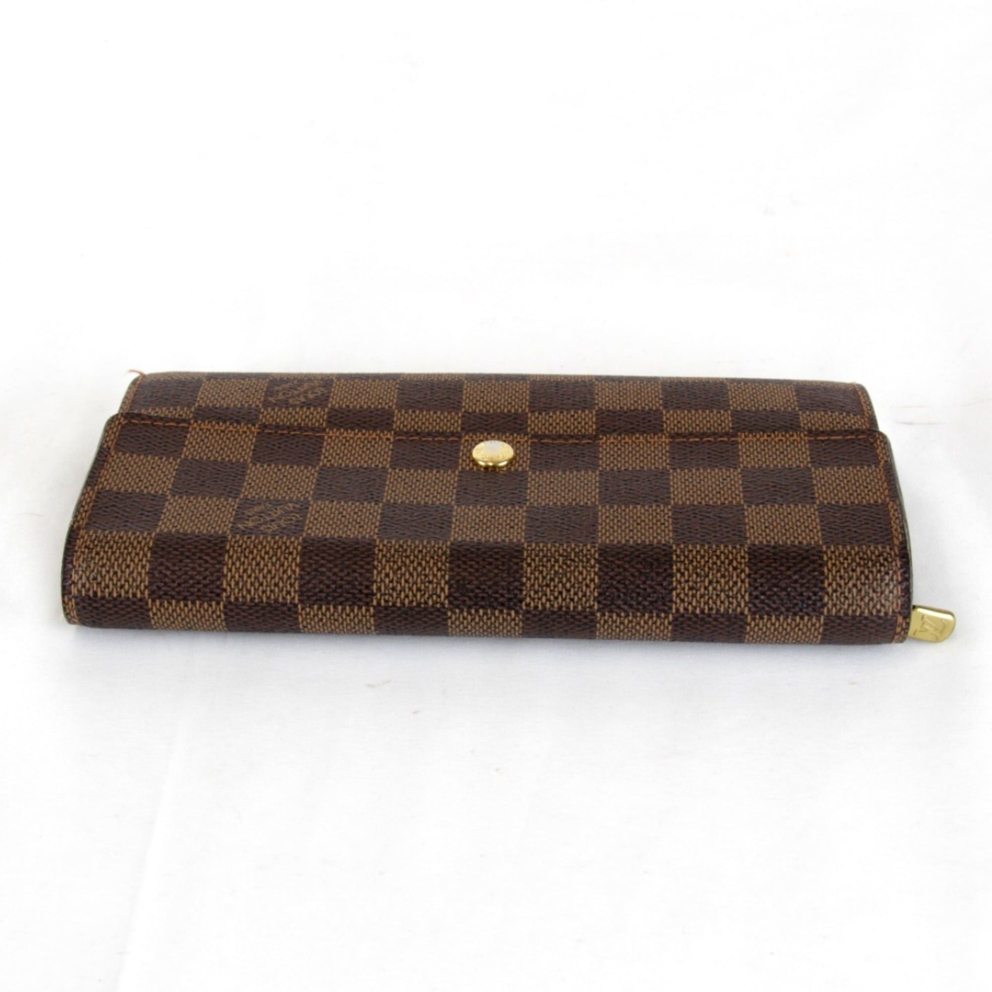 Louis Vuitton LOUIS VUITTON Portefeuille Sarah N61734 Long Wallet, Damier Canvas, Brown, Women's Size ONE SIZE - 6 Thumbnail