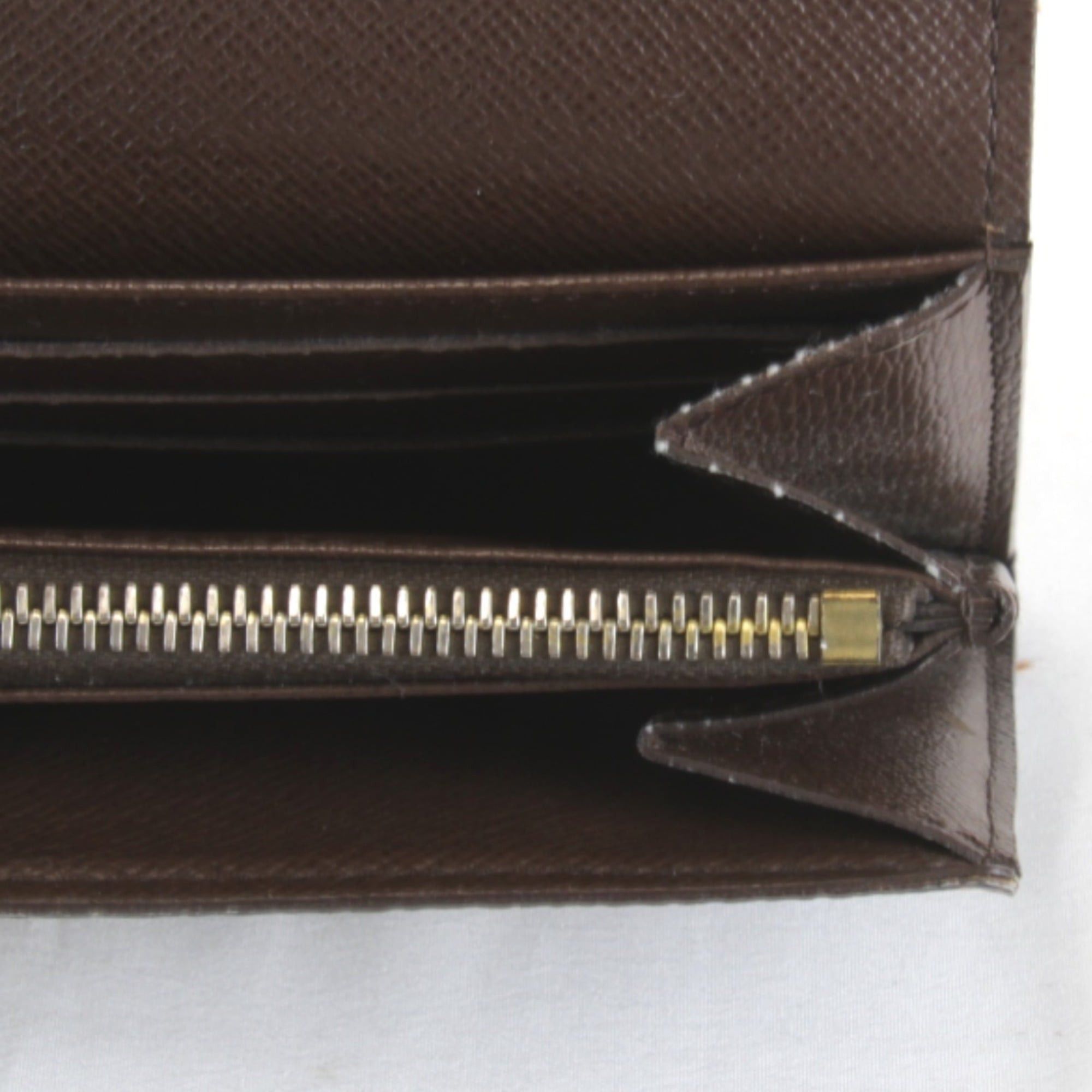 Louis Vuitton LOUIS VUITTON Portefeuille Sarah N61734 Long Wallet, Damier Canvas, Brown, Women's Size ONE SIZE - 16 Thumbnail