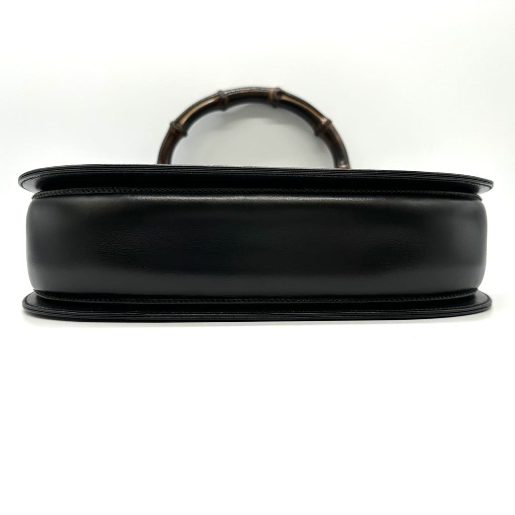 Gucci GUCCI 000 46 Bamboo Handbag Leather Black Old Gucci Women's Size ONE SIZE - 3 Thumbnail