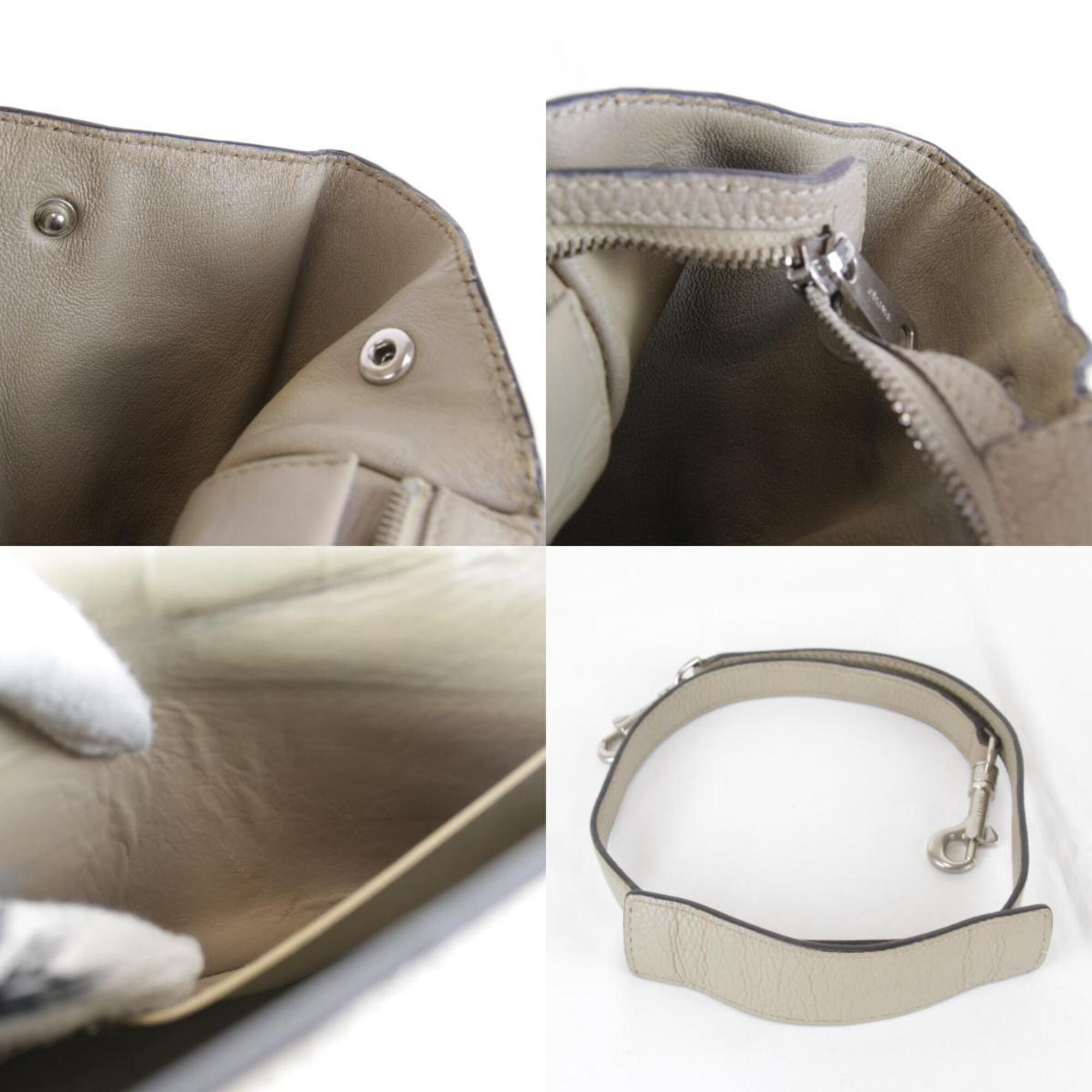 Celine CELINE Small Trapeze Bag Shoulder Leather/Suede 940g Women's Beige Size ONE SIZE - 19 Thumbnail