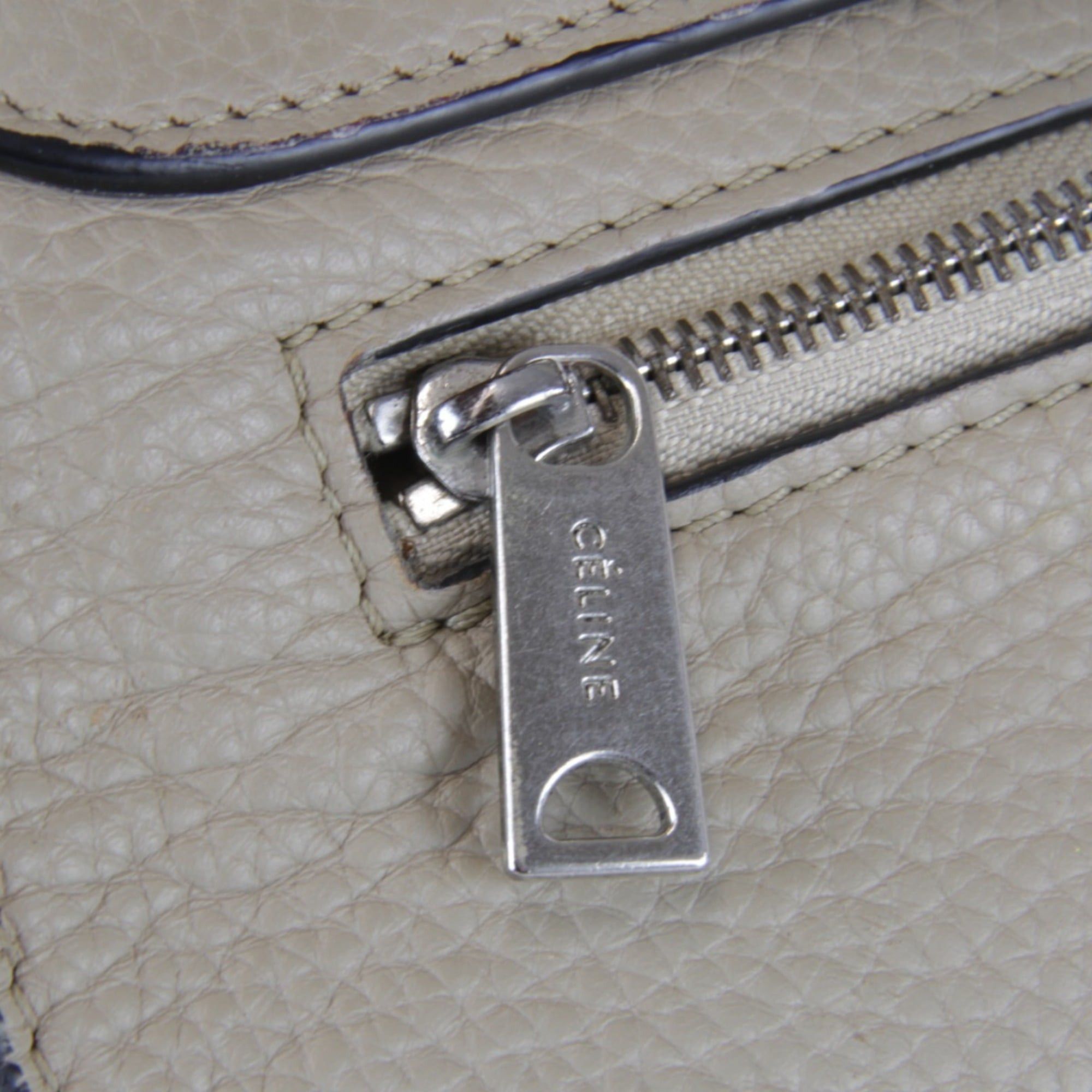 Celine CELINE Small Trapeze Bag Shoulder Leather/Suede 940g Women's Beige Size ONE SIZE - 12 Thumbnail