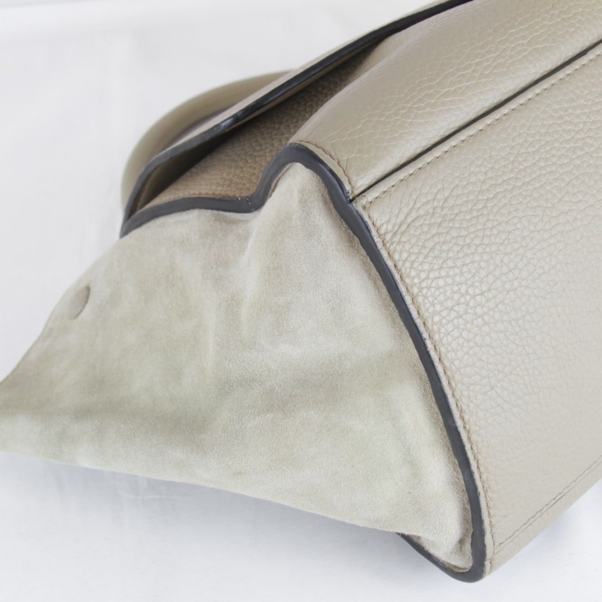 Celine CELINE Small Trapeze Bag Shoulder Leather/Suede 940g Women's Beige Size ONE SIZE - 6 Thumbnail
