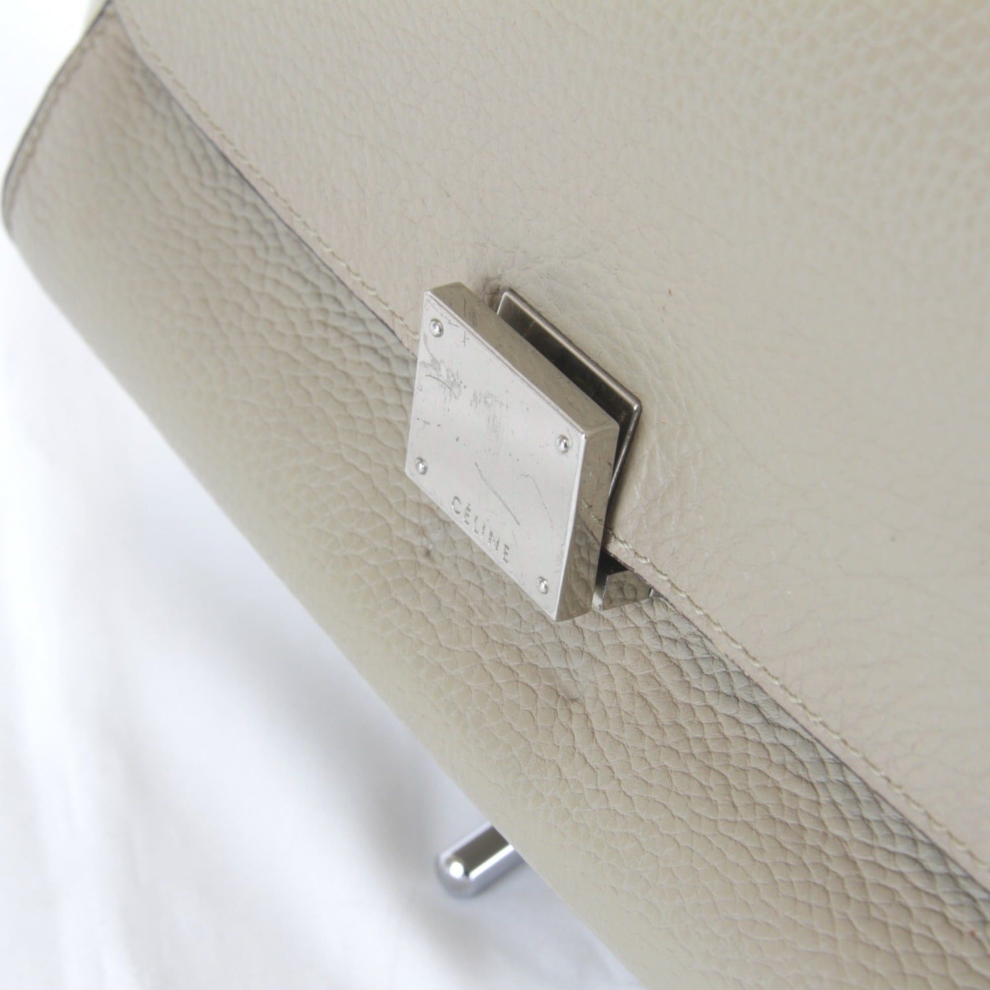 Celine CELINE Small Trapeze Bag Shoulder Leather/Suede 940g Women's Beige Size ONE SIZE - 10 Thumbnail