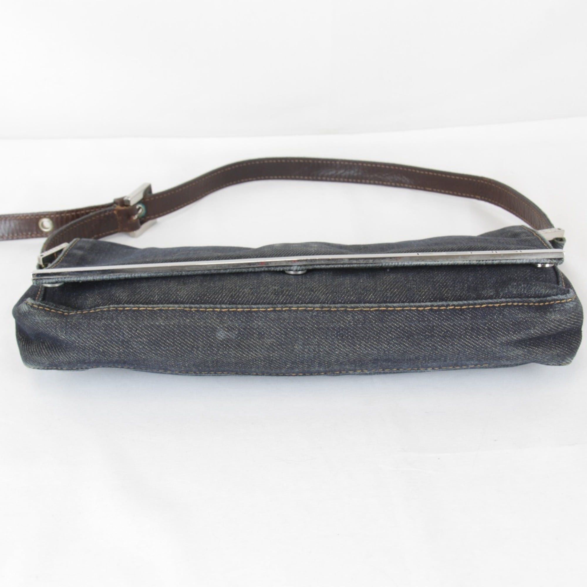 Fendi FENDI Mini Shoulder Bag, Denim, Navy, Women's Size ONE SIZE - 7 Thumbnail