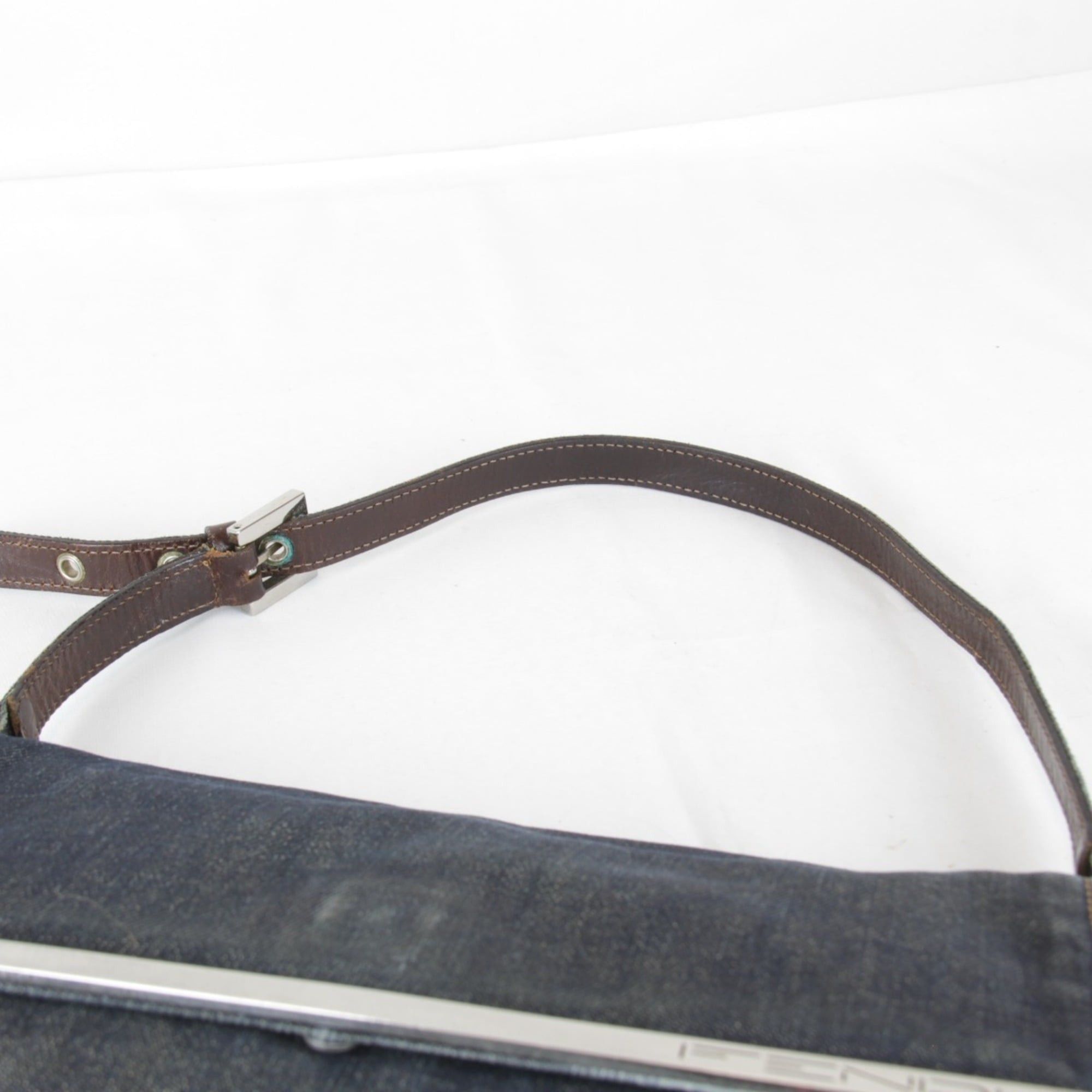 Fendi FENDI Mini Shoulder Bag, Denim, Navy, Women's Size ONE SIZE - 9 Thumbnail
