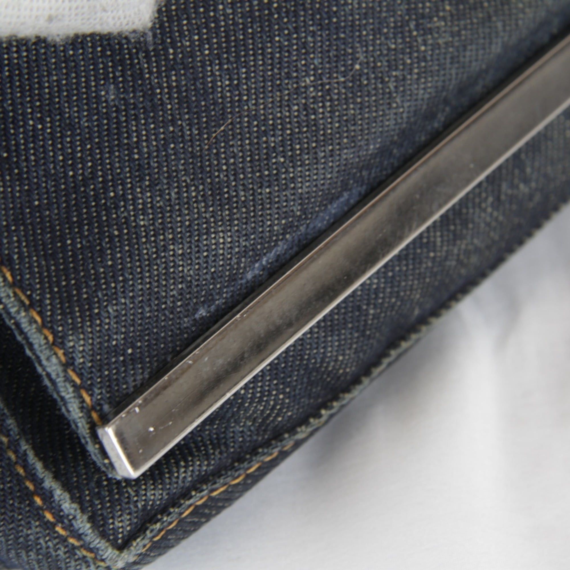 Fendi FENDI Mini Shoulder Bag, Denim, Navy, Women's Size ONE SIZE - 12 Thumbnail