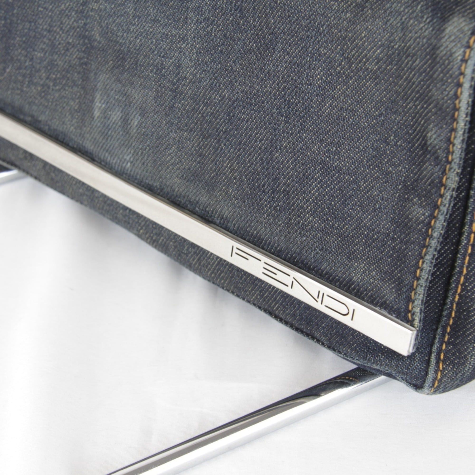 Fendi FENDI Mini Shoulder Bag, Denim, Navy, Women's Size ONE SIZE - 11 Thumbnail