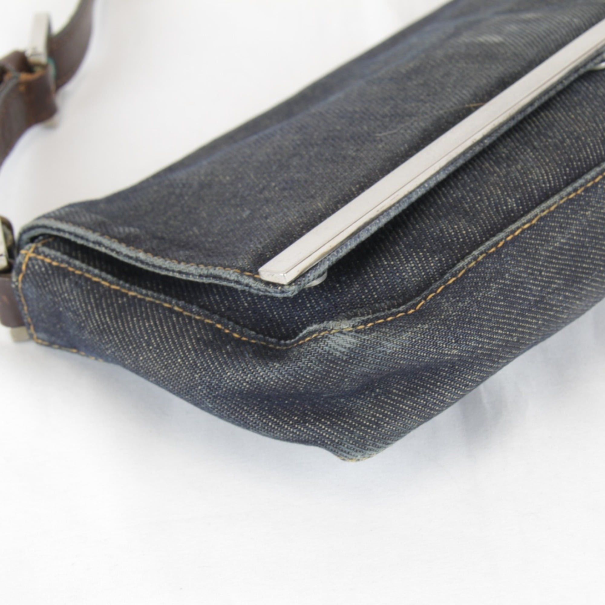 Fendi FENDI Mini Shoulder Bag, Denim, Navy, Women's Size ONE SIZE - 6 Thumbnail