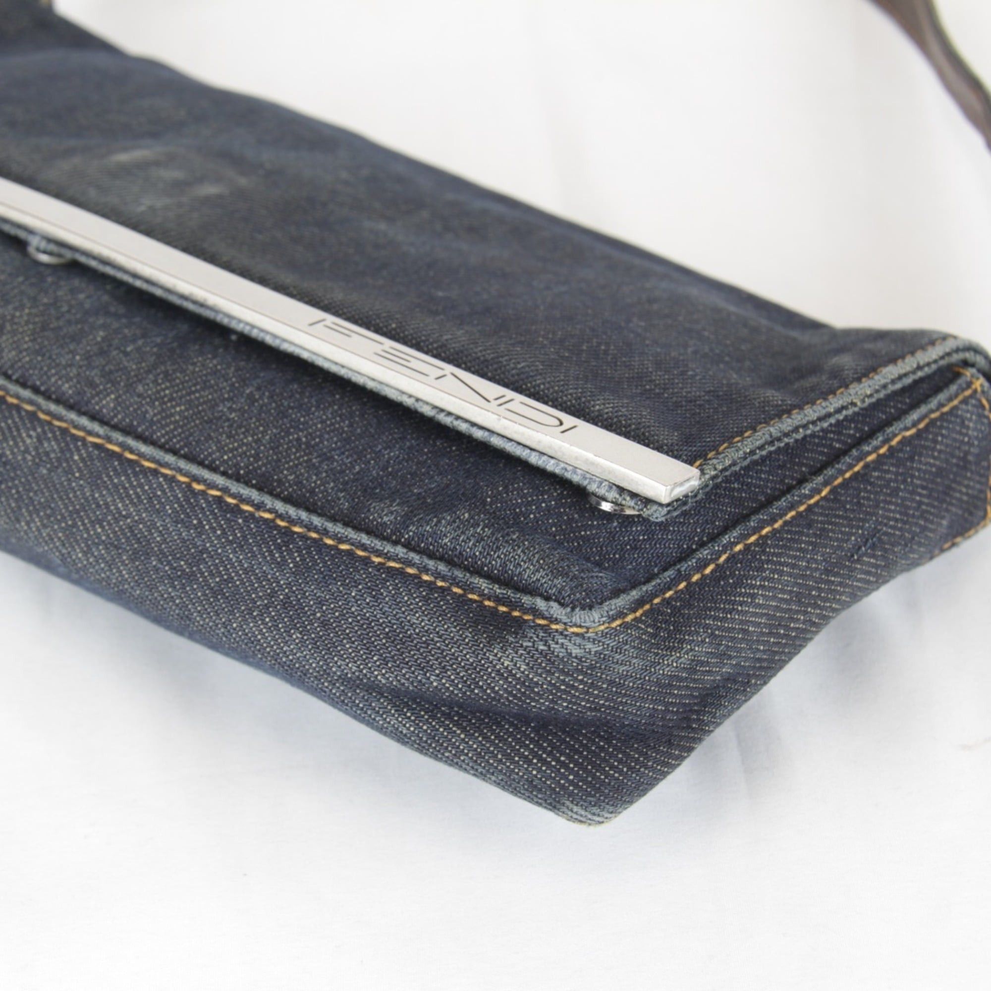 Fendi FENDI Mini Shoulder Bag, Denim, Navy, Women's Size ONE SIZE - 5 Thumbnail