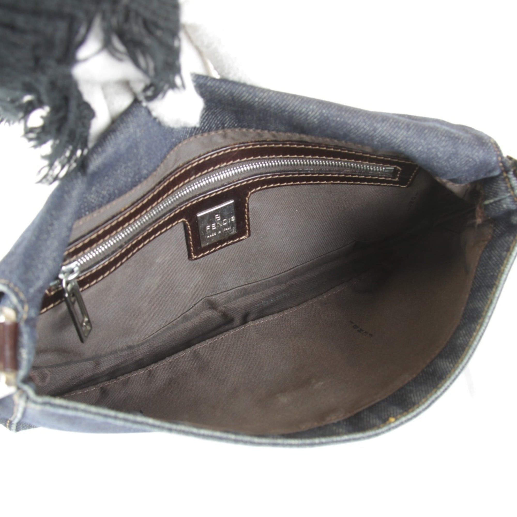 Fendi FENDI Mini Shoulder Bag, Denim, Navy, Women's Size ONE SIZE - 16 Thumbnail