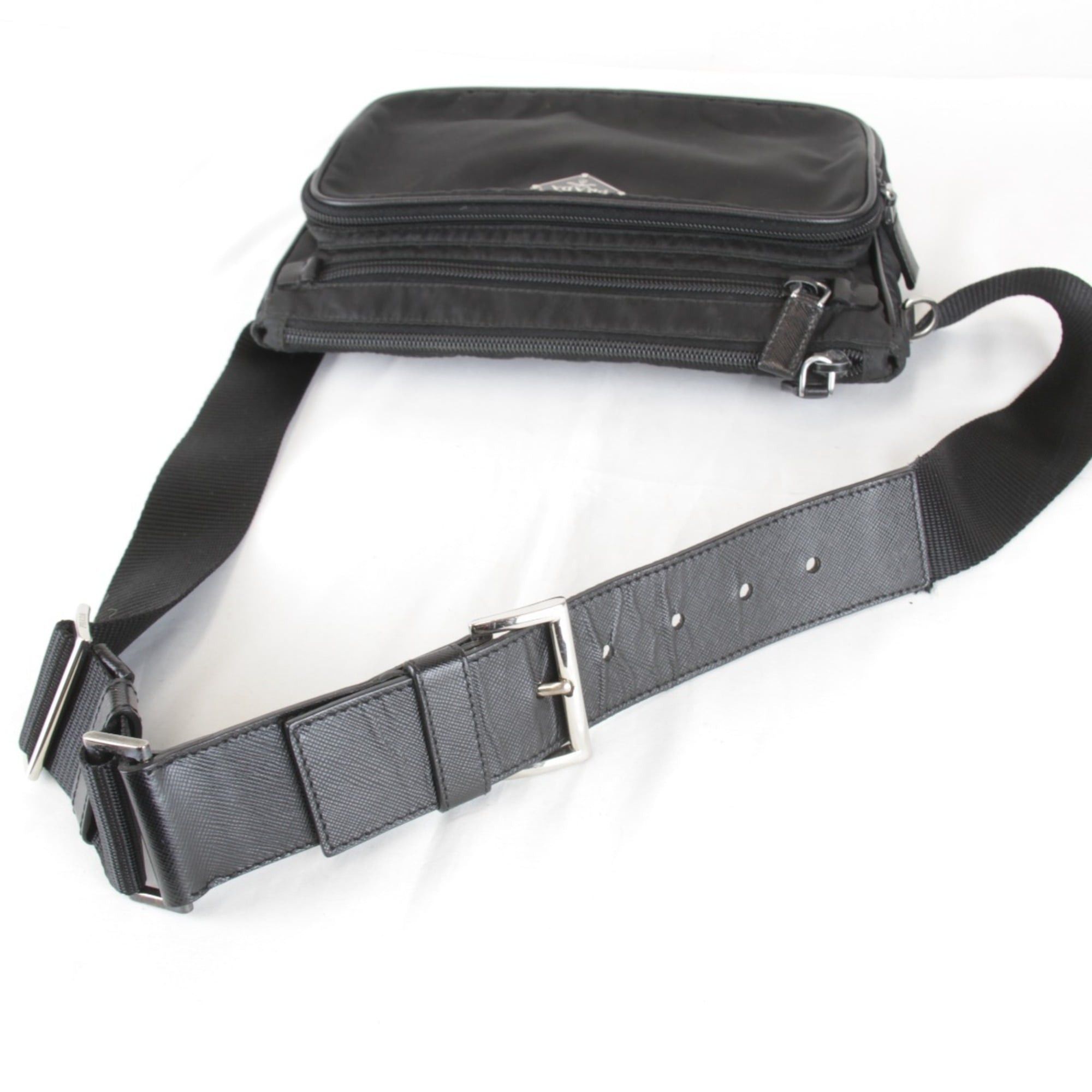 Prada Prada Saffiano Waist Bag Body Tessuto Nylon Black 360g Women's Size ONE SIZE - 9 Thumbnail