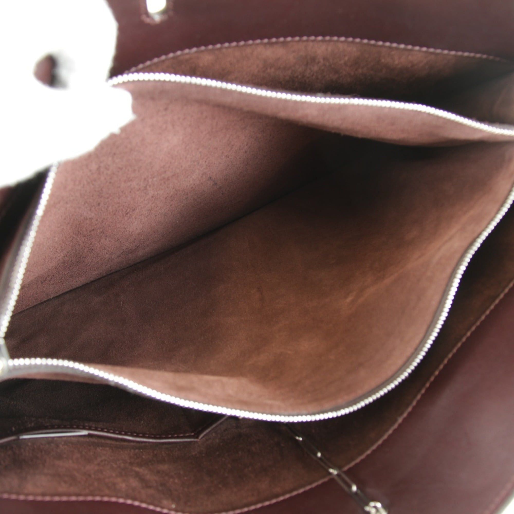 Celine Celine Chain Hardware Shoulder Bag Leather Women's Bordeaux Wine Red Size ONE SIZE - 17 Thumbnail