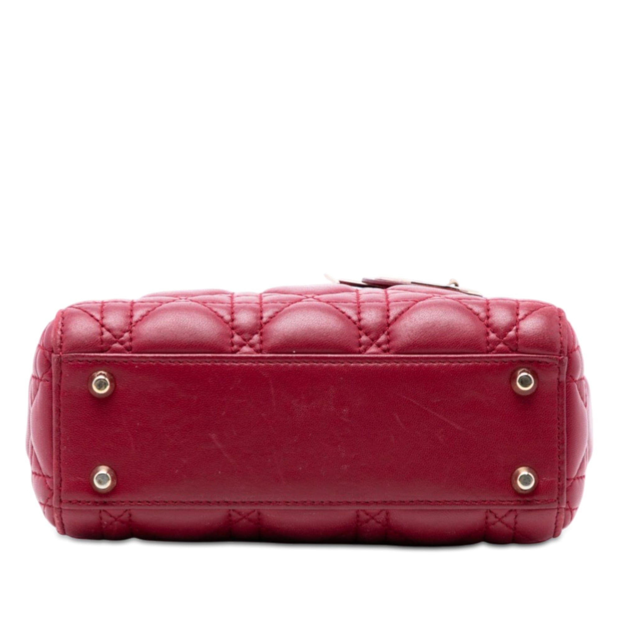 Dior Mini Lambskin Cannage Lady Dior Size ONE SIZE - 3 Thumbnail