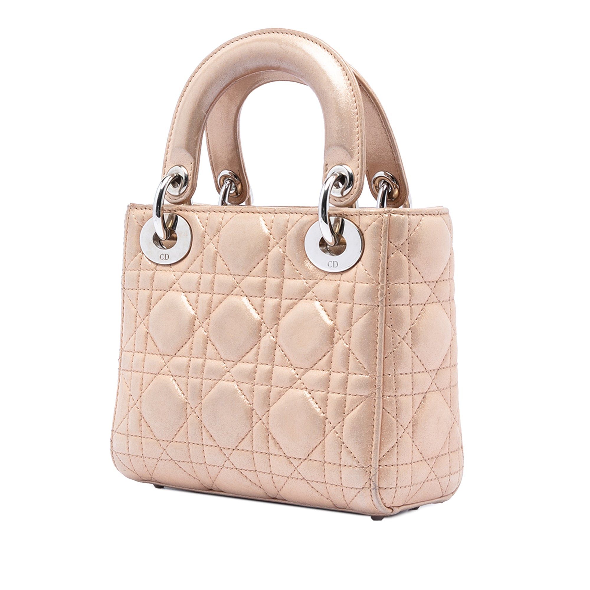 Dior Mini Iridescent Lambskin Cannage Lady Dior Size ONE SIZE - 2 Thumbnail