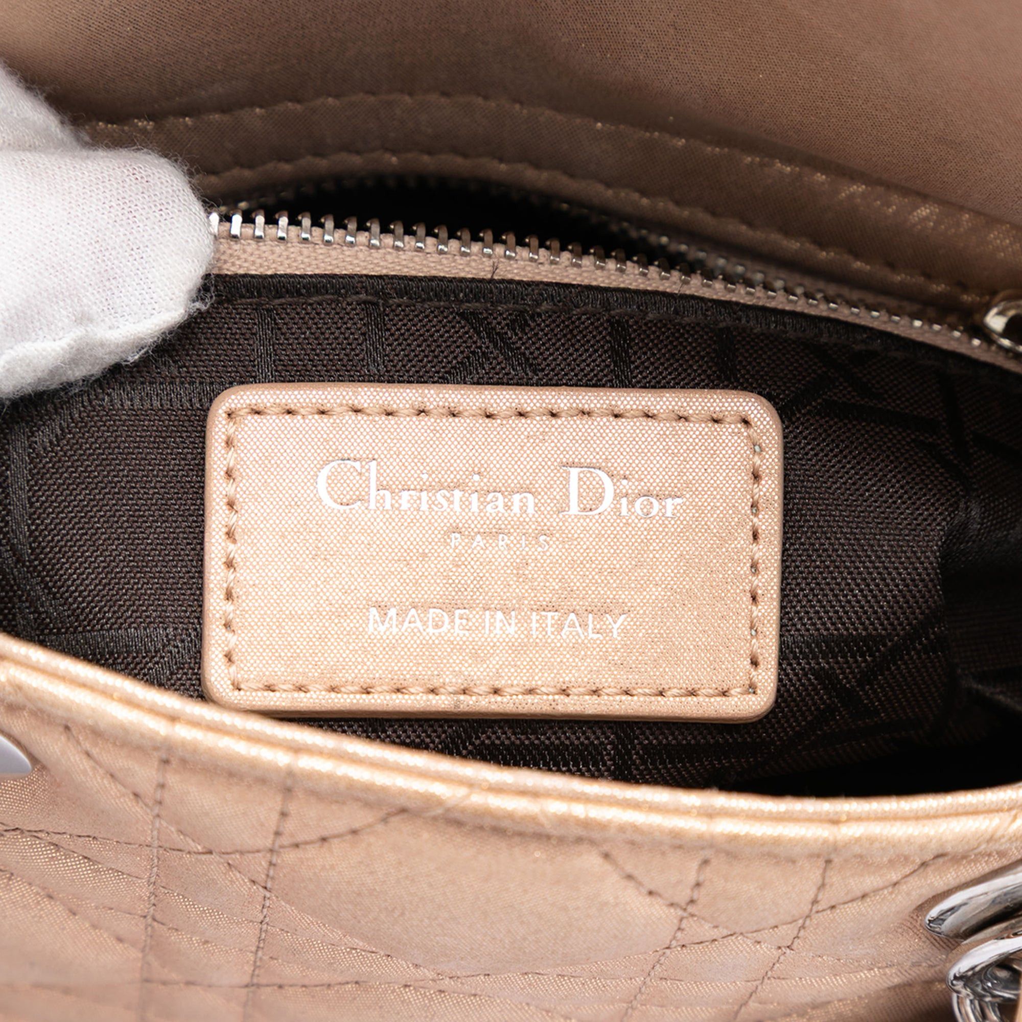 Dior Mini Iridescent Lambskin Cannage Lady Dior Size ONE SIZE - 5 Thumbnail