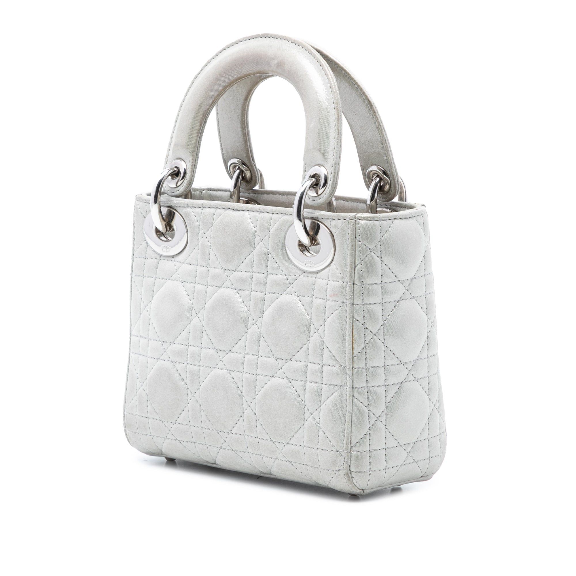 Dior Mini Iridescent Lambskin Cannage Lady Dior Size ONE SIZE - 2 Thumbnail