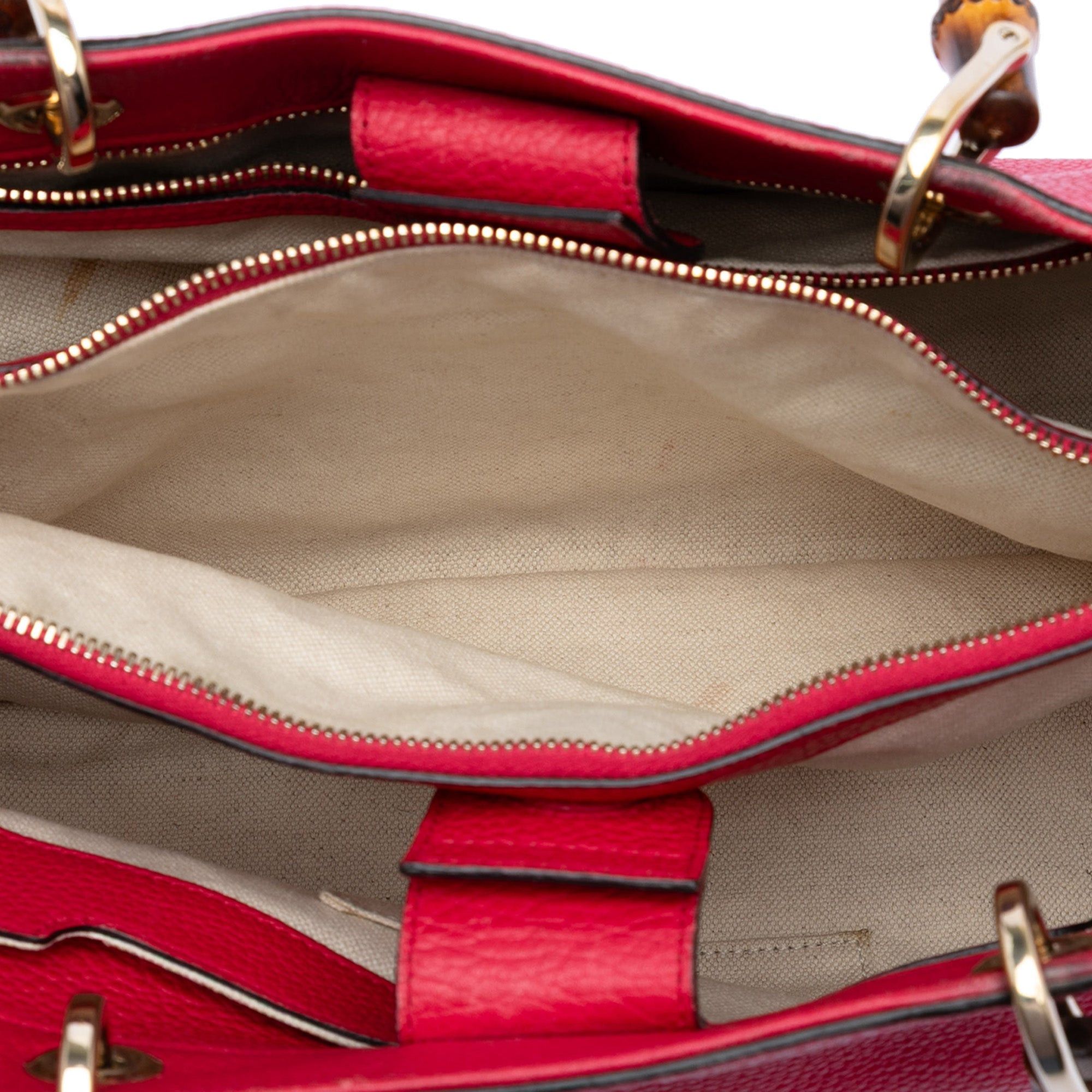 Gucci Medium Calfskin Bamboo Shopper Satchel Size ONE SIZE - 4 Thumbnail