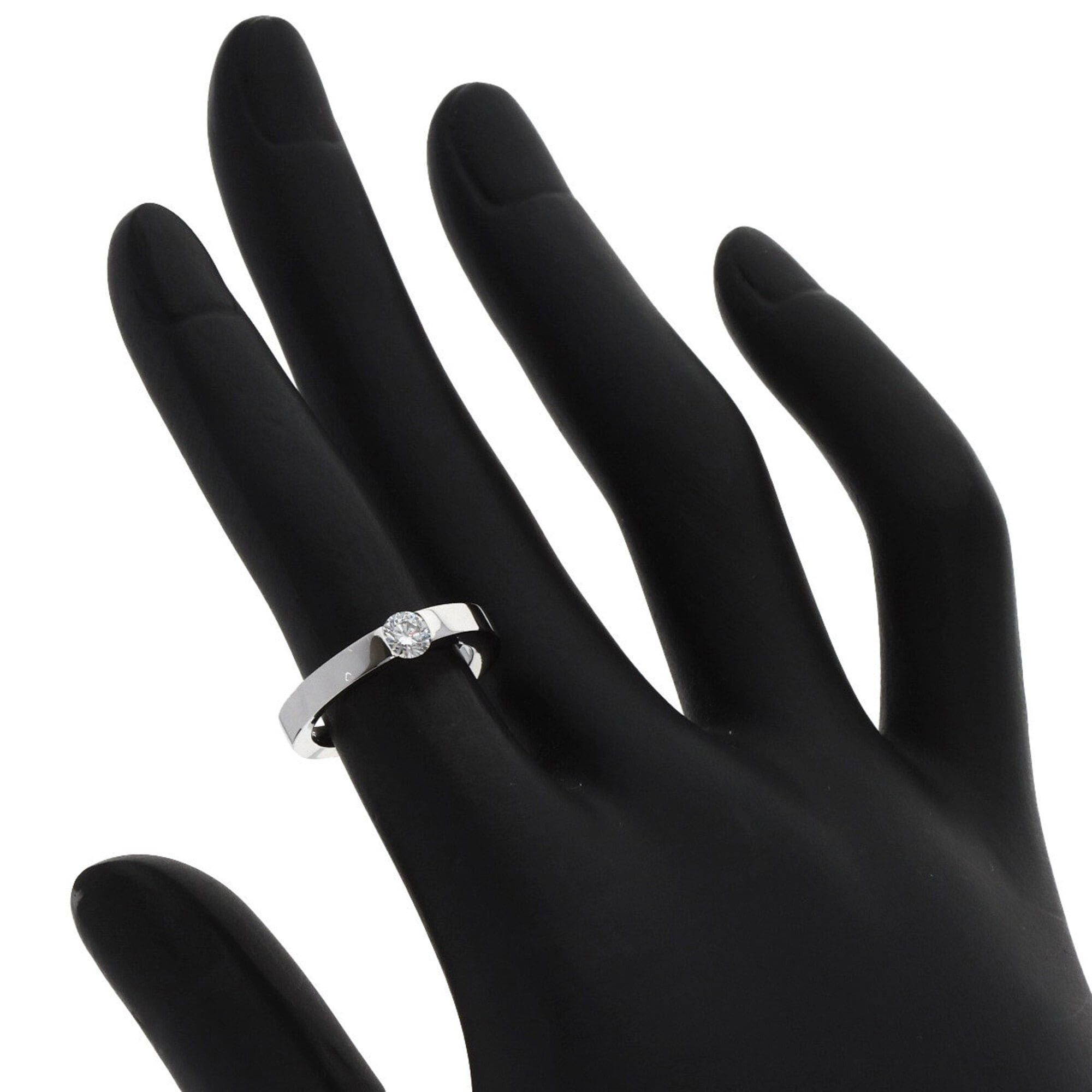 Cartier Cartier Date with Diamond Ring, Size 47, 18K White Gold, Women's. Size ONE SIZE - 7 Thumbnail